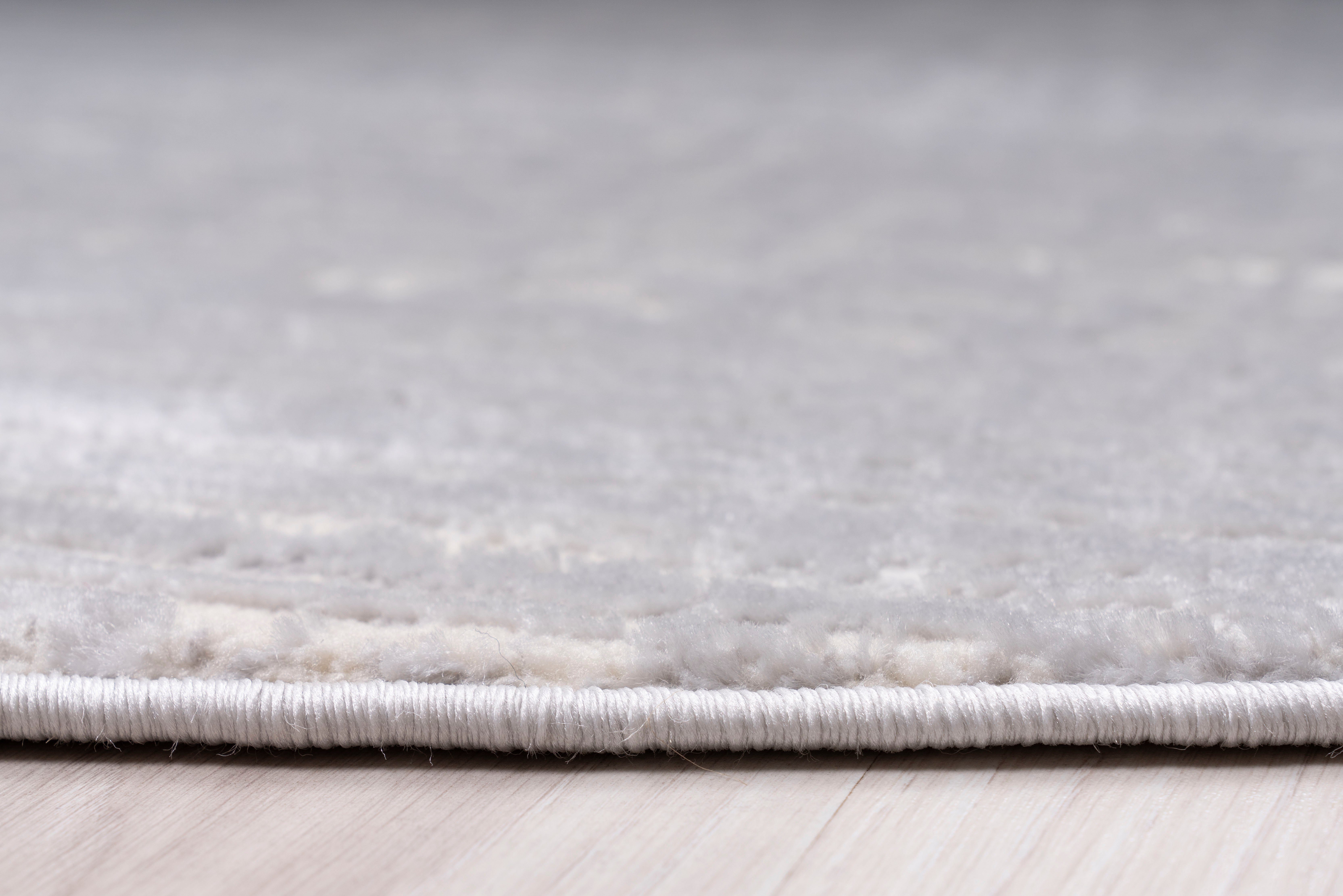 Teppich Ariano, Home affaire, rund, mm, 12 Höhe: Glanz, Schrumpf-Carving-Effekt grau Vintage, Hoch-Tief-Struktur, dezenter