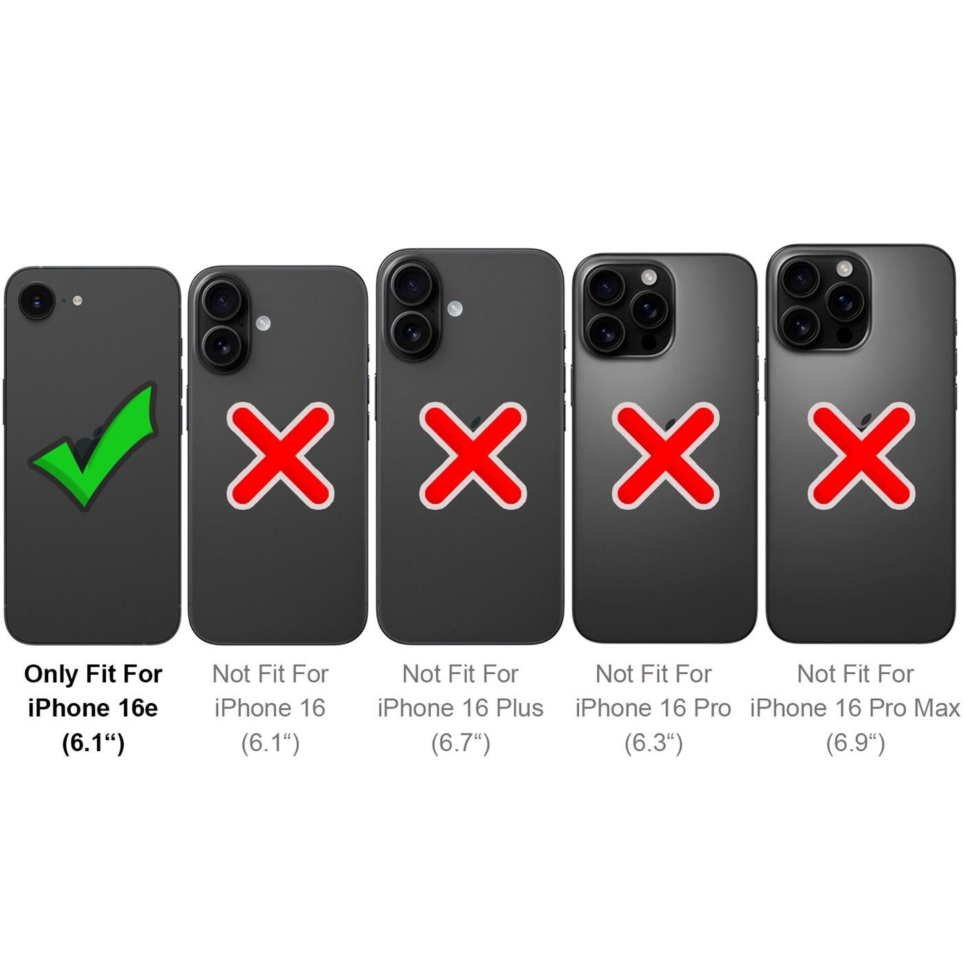 CoolGadget Handyhülle Kickstand Hybrid Hülle für iPhone 16e 6,1 Zoll, Schutzhülle Militärschutz Ständer kompatibel mit MagSafe Magnetring