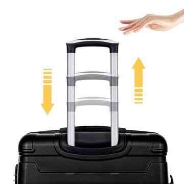EXTSUD Handgepäckkoffer Hartschalen-Handgepäck XL-47x31x75 cm Trolley, Koffer mit TSA-Schloss und Universalrad Erweiterbar Seitengriff
