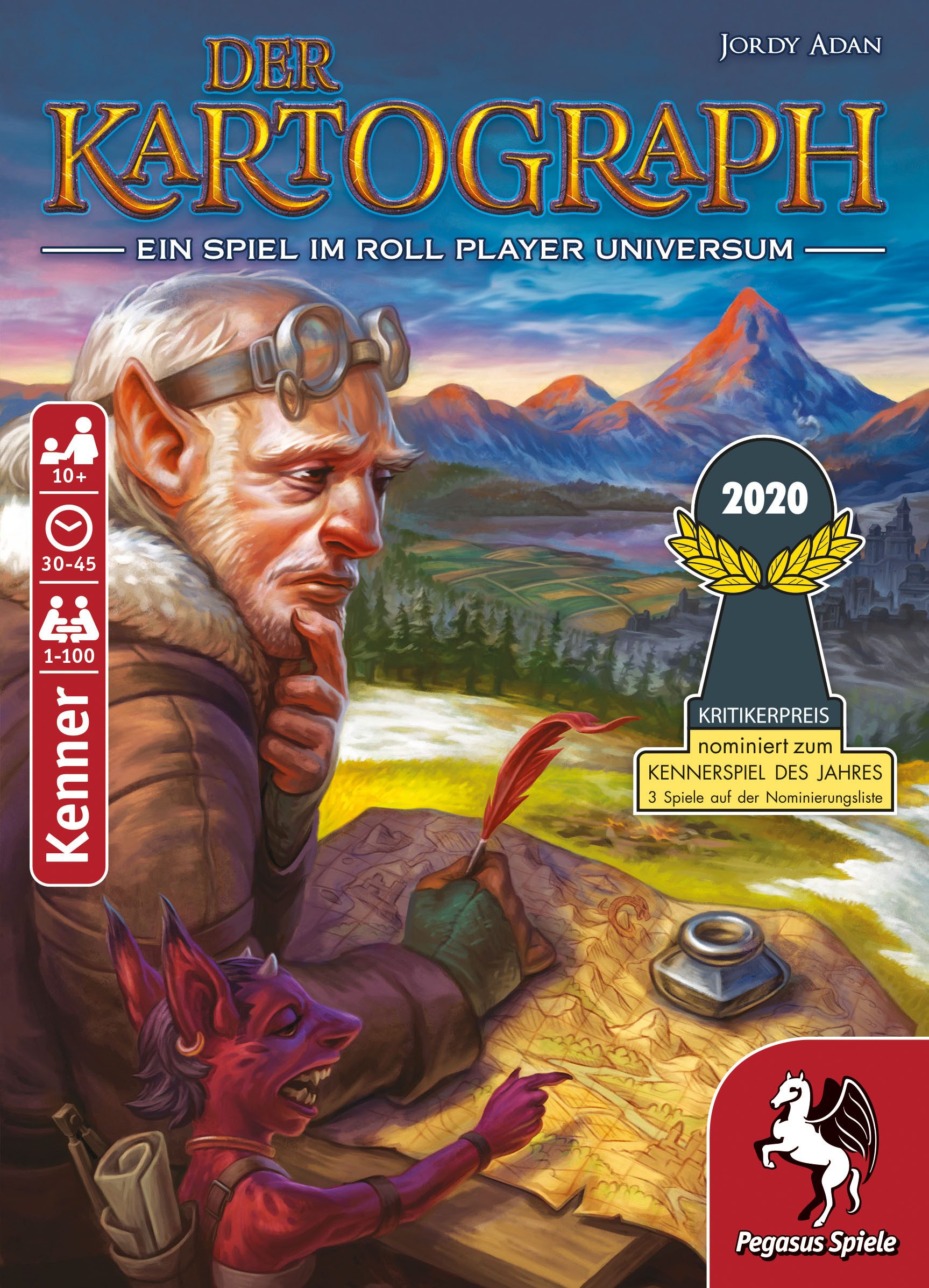 Pegasus Spiele Spiel Der Kartograph, Familienspiel, Made in Europe