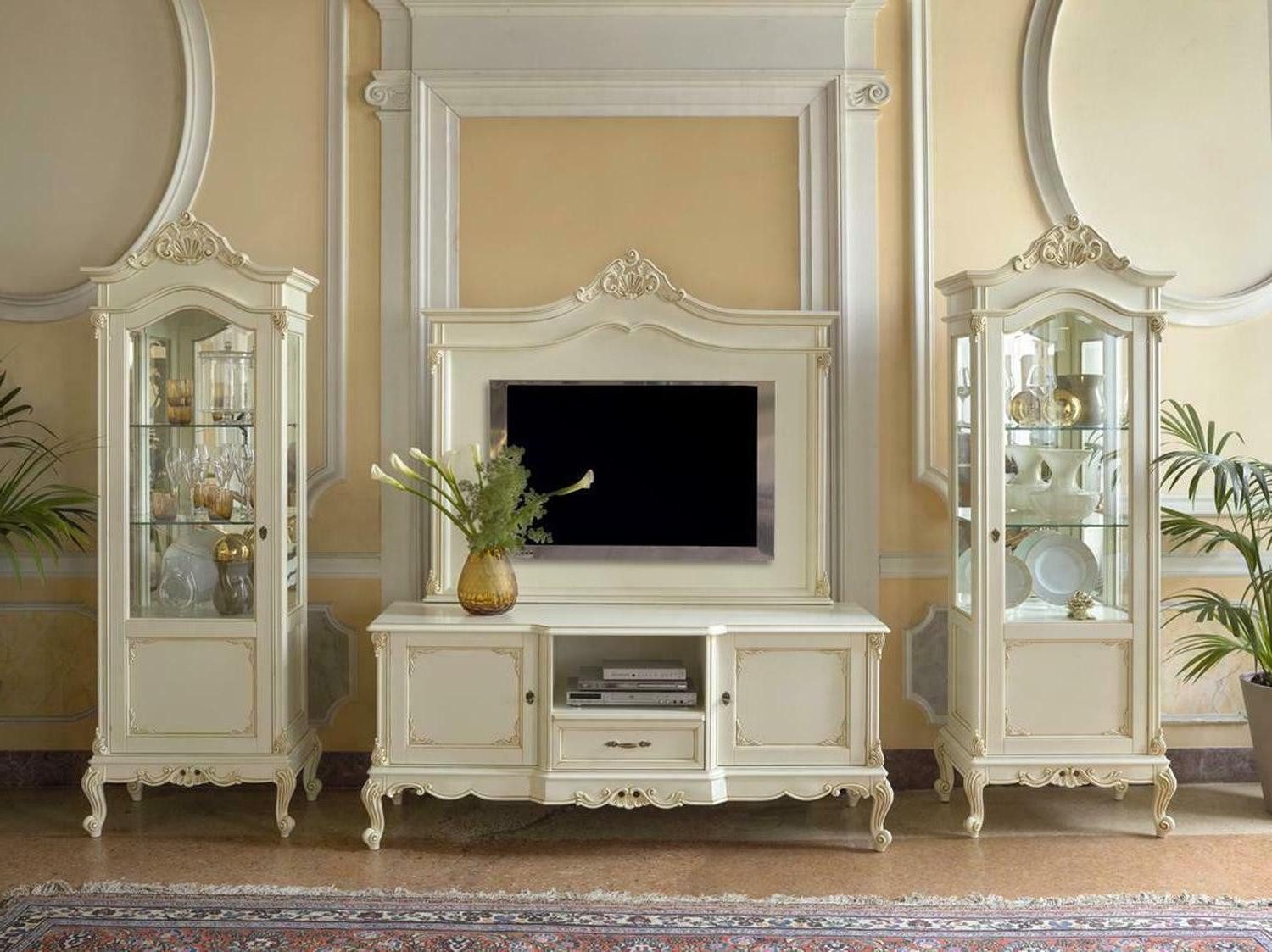 Xlmoebel Wohnwand Klassische Wohnzimmer Мебель Set Elegante handwerkliche Мебель, Hergestellt in Europa