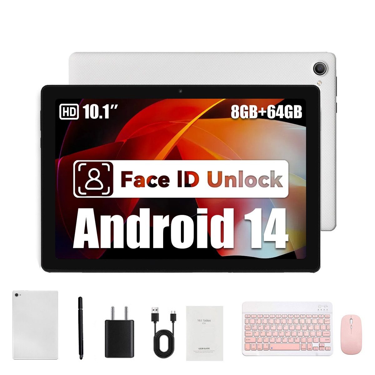 BUFO 10 Zoll Android, 3 GB RAM 64 GB Speicher, Dual-Kamera Tablet (10", 64 GB, Android, Dual-Kamera)