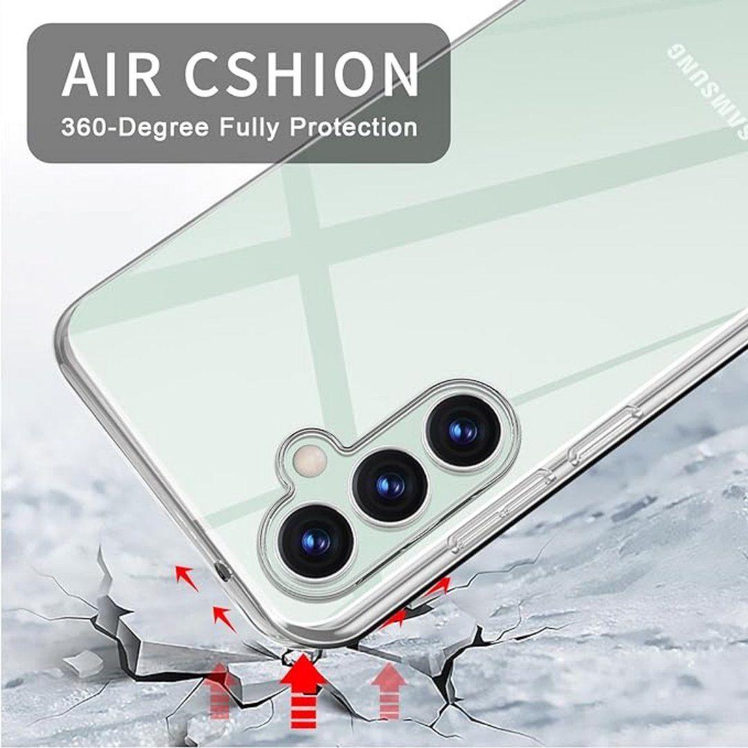 SmartUP Smartphone-Hülle + 2X Schutzglas für Samsung Galaxy S23 FE 5G Panzerfolie Display Case 6,4, kompletter Rundumschutz – Bild 3 von 5