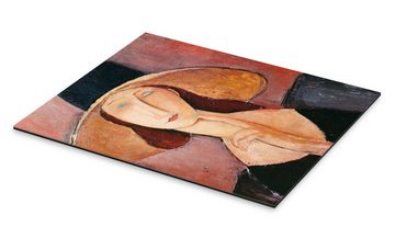 Posterlounge XXL-Wandbild Amedeo Modigliani, Jeanne Hebuterne mit einem großen Hut, Wohnzimmer Malerei