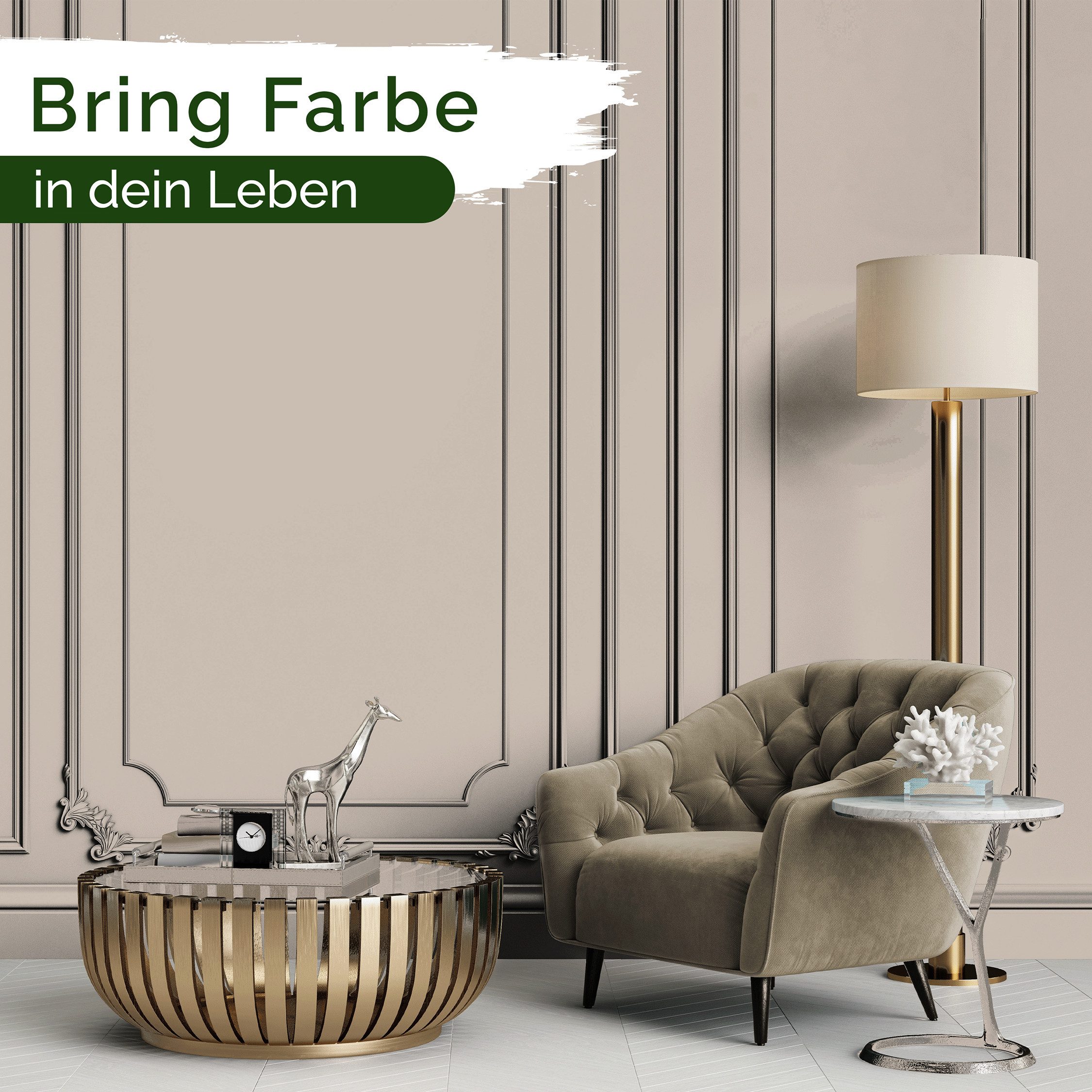 Veluxis Wandfarbe Veluxis® Wandfarbe Universal, Deckkraft-Klasse 1, Streifenfrei, tropfarm & VOC-frei