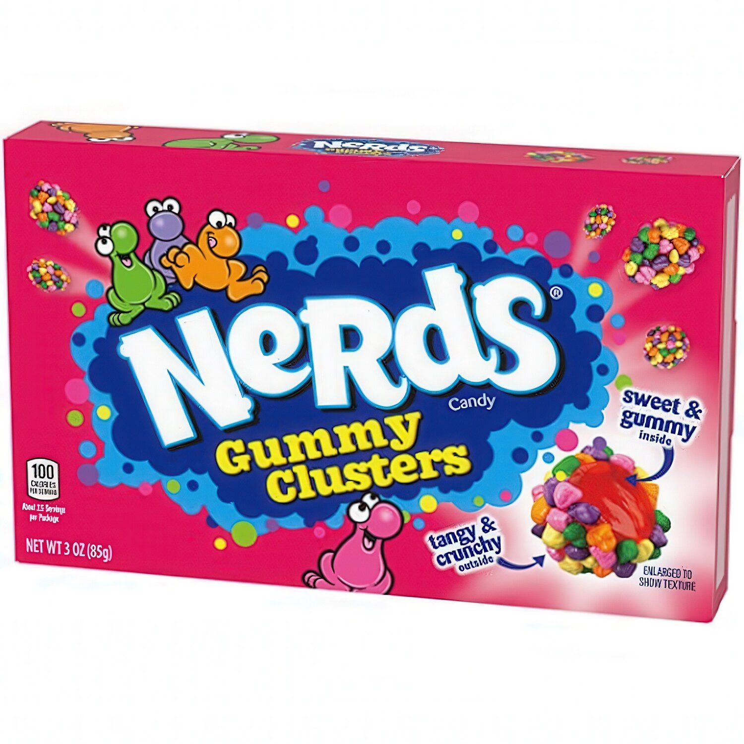 Nerds Süßigkeit, 1 x 85 g, Nerds - Gummy Cluster "Rainbow" Theater Box