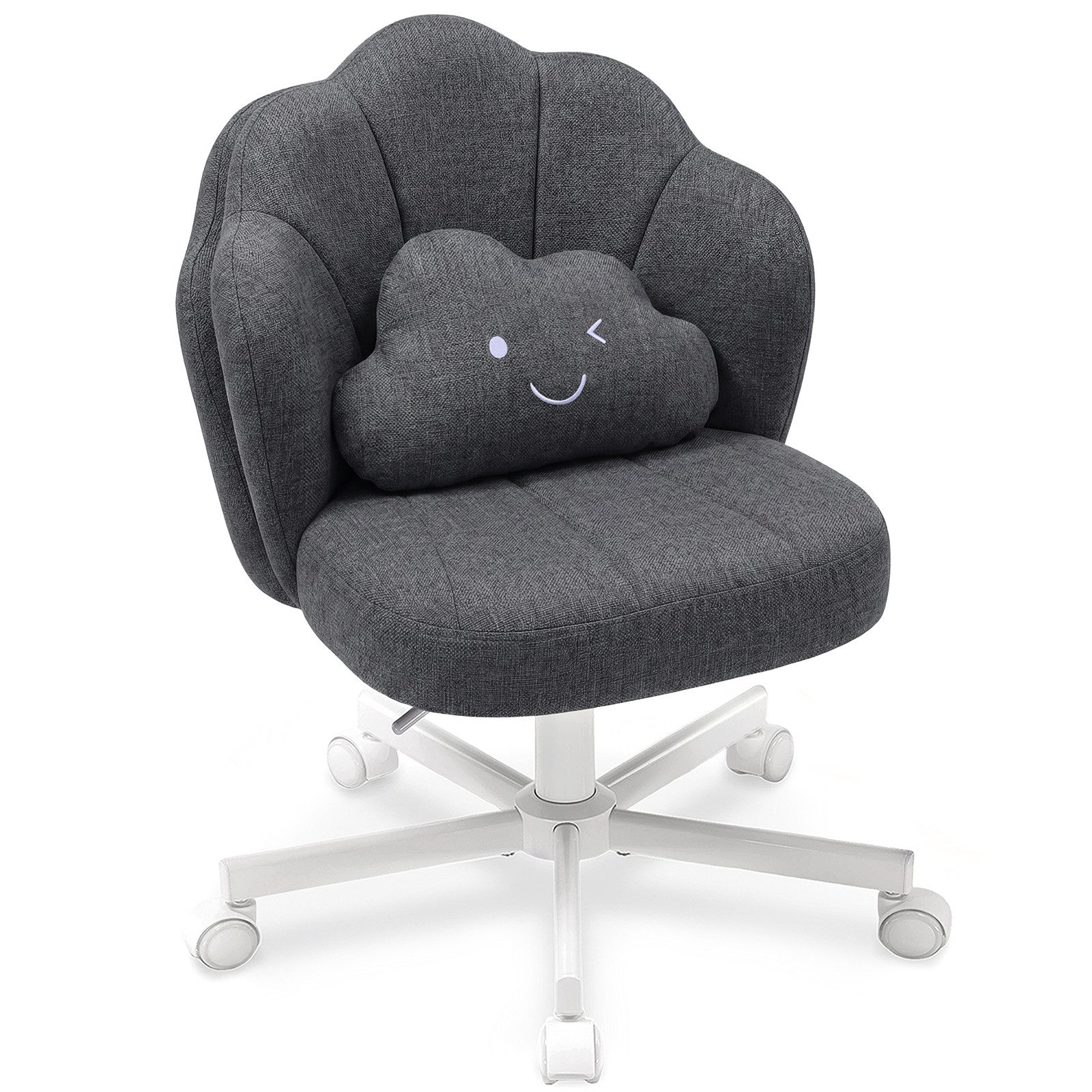 COMHOMA Bürostuhl Schminkstuhl Homeoffice Stuhl, Schreibtischstuhl Drehstuhl mit Rrollen, höhenverstellbar,für Schminktisch,Arbeitszimmer, Schlafzimmer,150kg