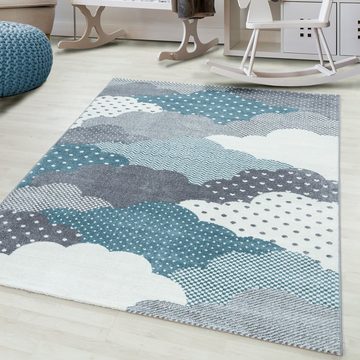 Kinderteppich Teppich für den Flur oder Küche Wolken Design, Stilvoll Günstig, Läufer, Höhe: 10 mm