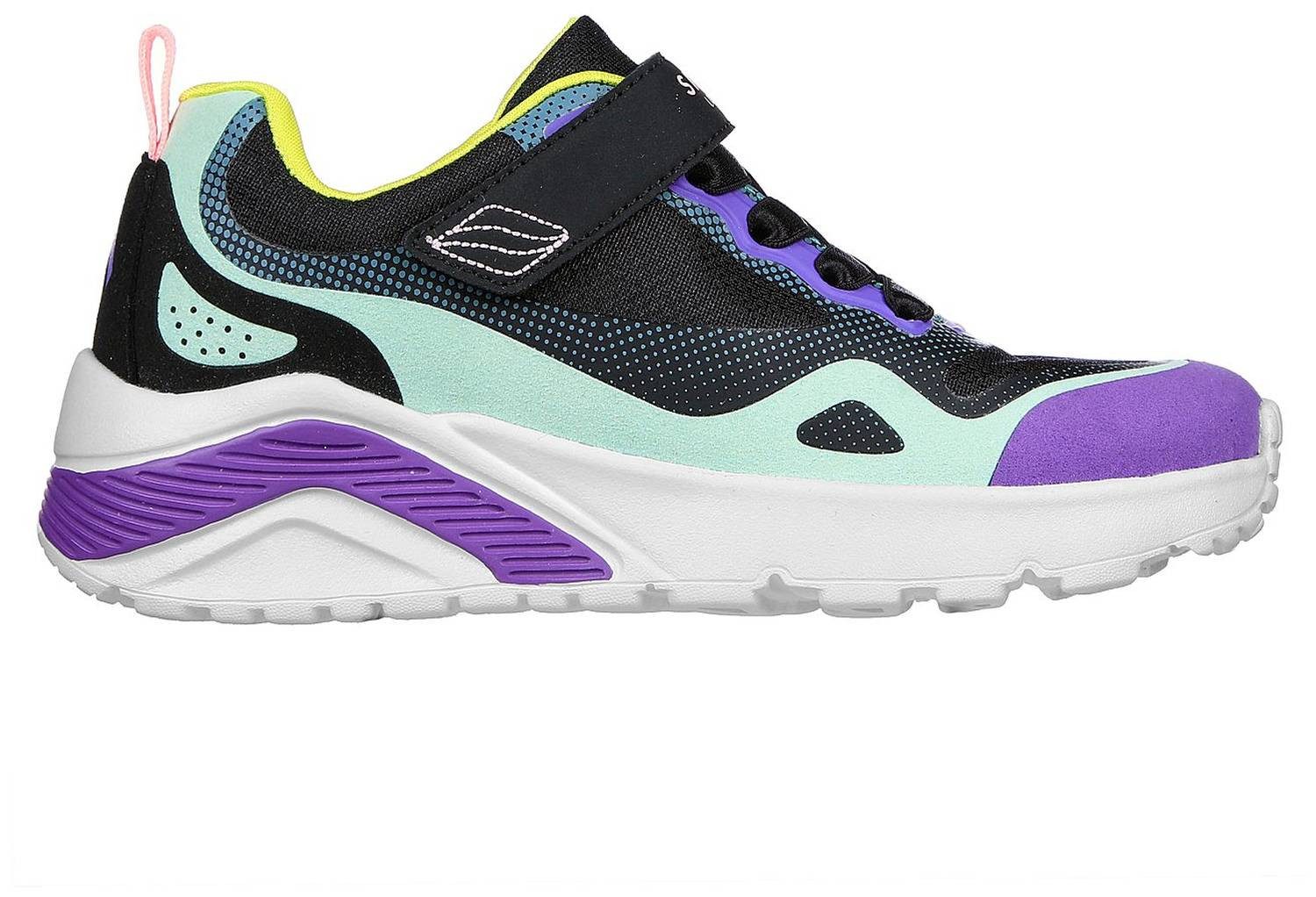 Skechers Skechers Uno Lite Color Blast Black Textile Sneaker