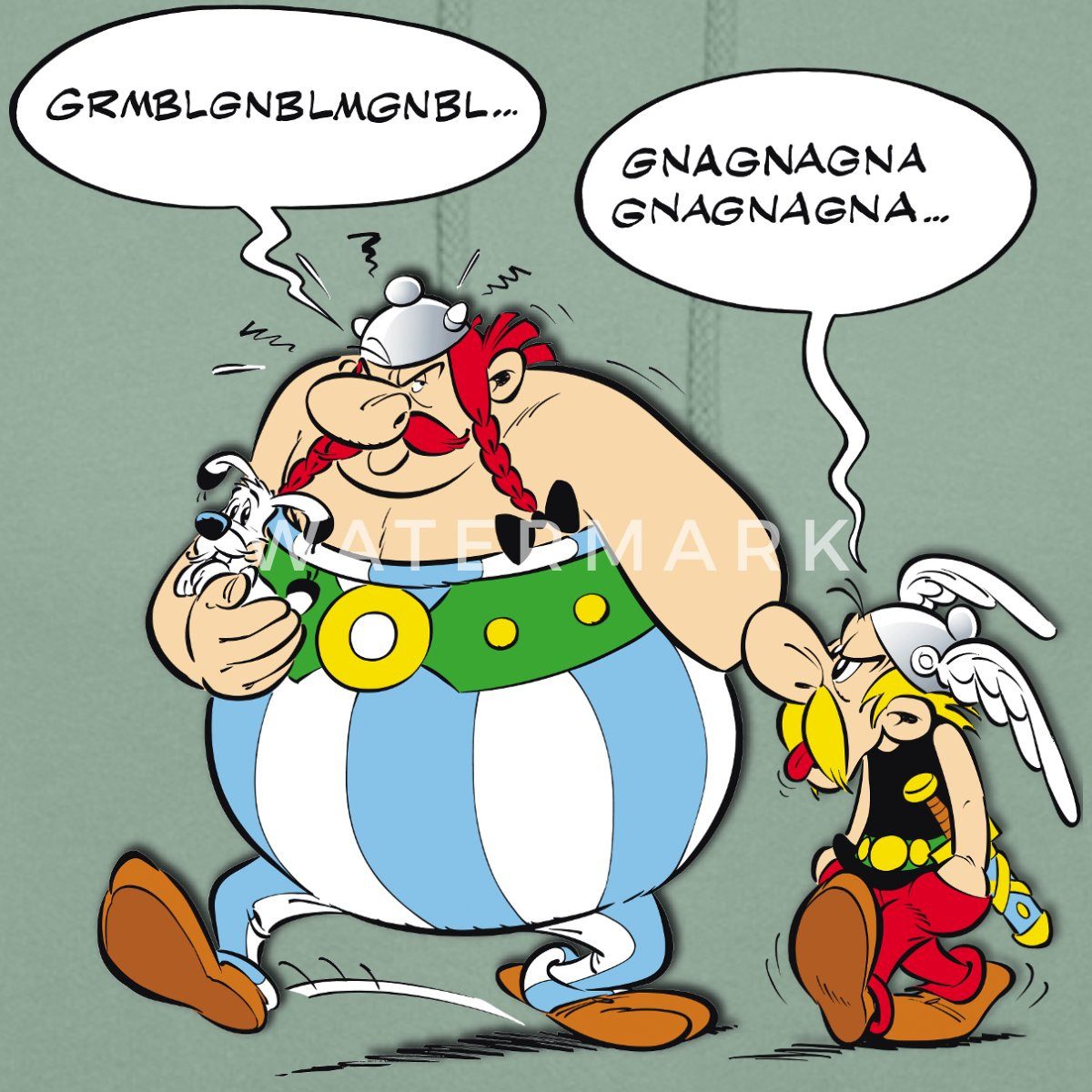 Spreadshirt Hoodie Asterix & Obelix Schmollend Streit Beleidigt Unisex Hoodie (1-tlg)