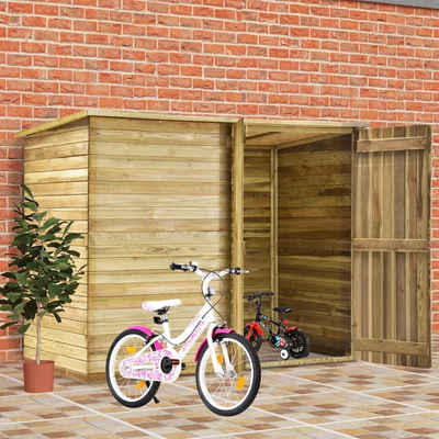 vidaXL Gartenhaus Fahrradgarage 232x110x170 cm Kiefernholz Imprägniert