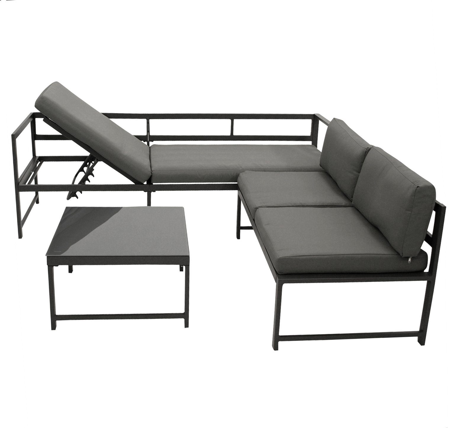 DEGAMO Gartenlounge-Set MONTANA, Ecksofa mit Liegefunktion, günstig online kaufen