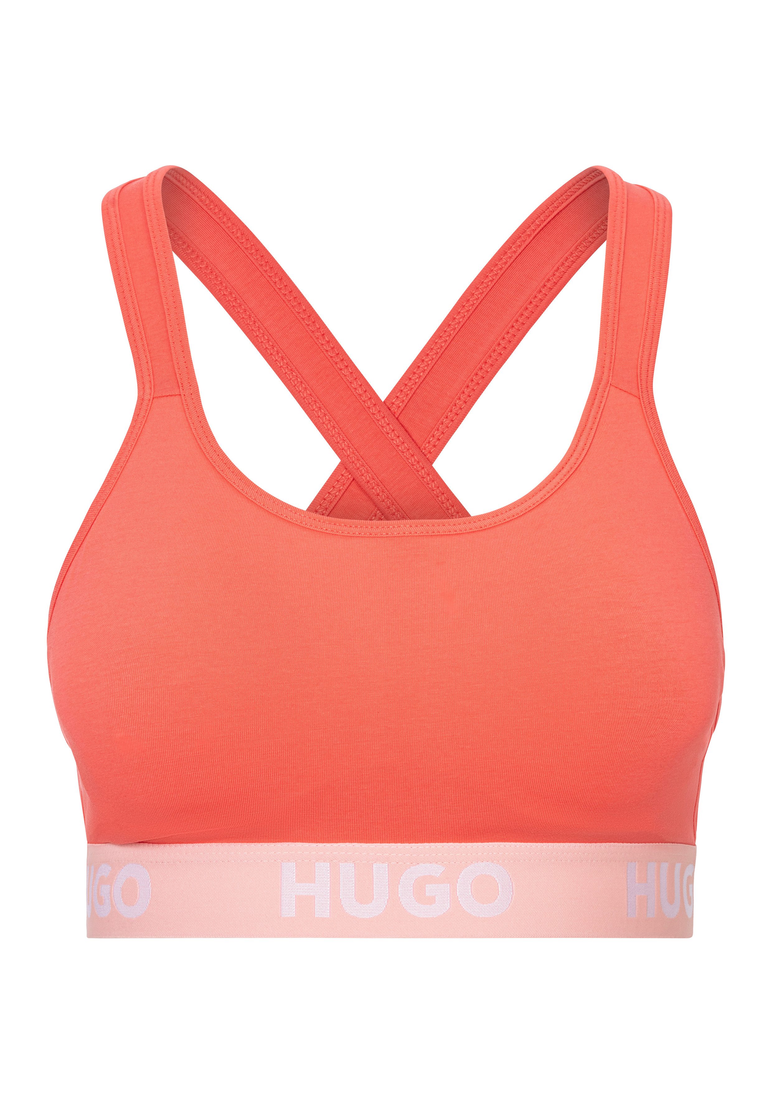 HUGO Bralette-BH BRALETTE PADDED SPOR mit HUGO Logo auf dem Bund