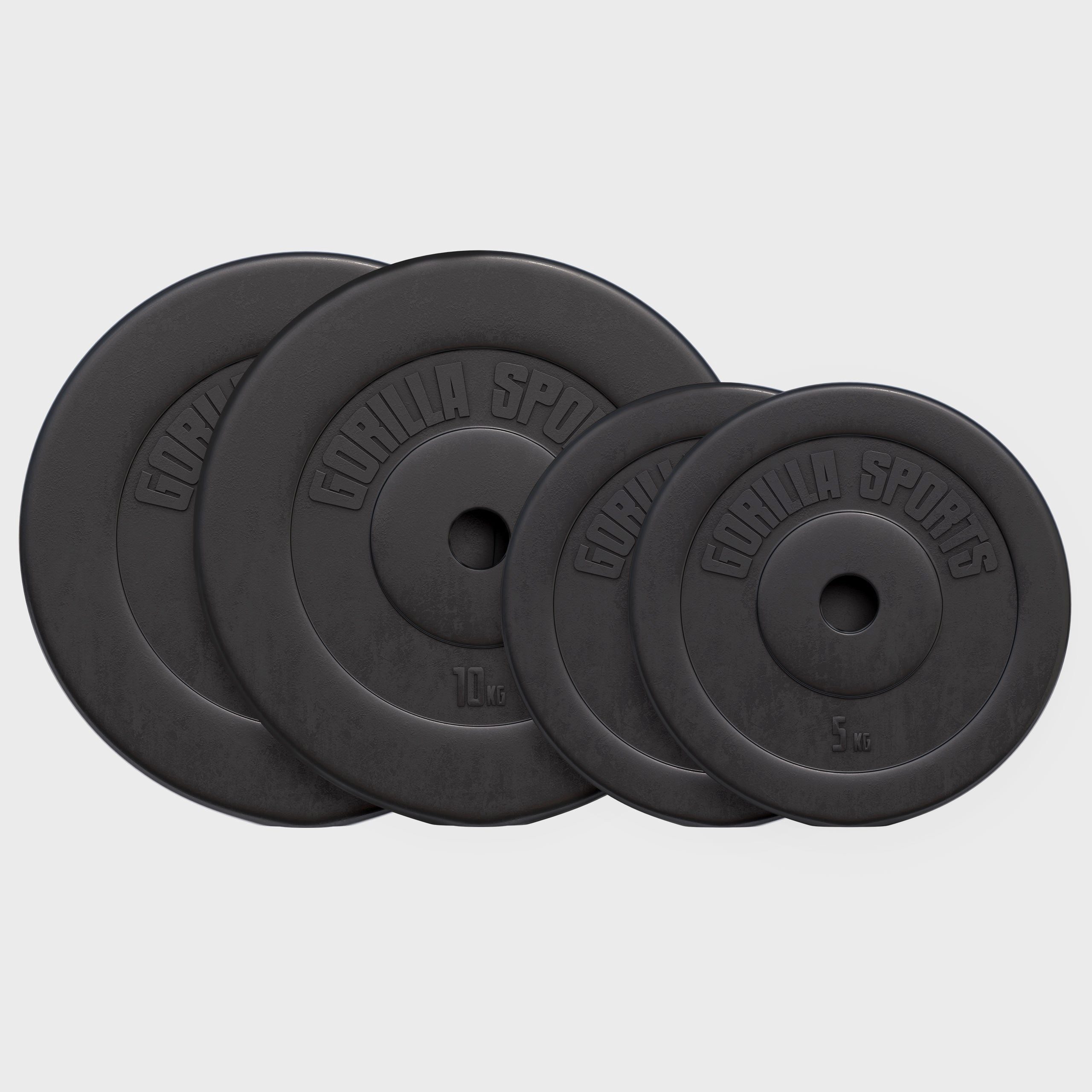 GORILLA SPORTS Hantelscheibe Hantelscheibe 30/31 mm Kunststoff 1,25-15 KG, 30 kg