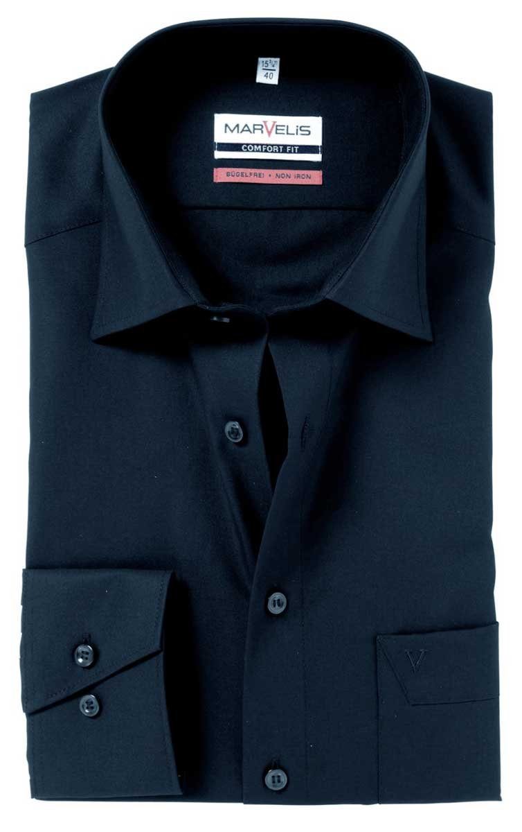 MARVELIS Businesshemd COMFORT FIT - Businesshemd keine Rückenfalte