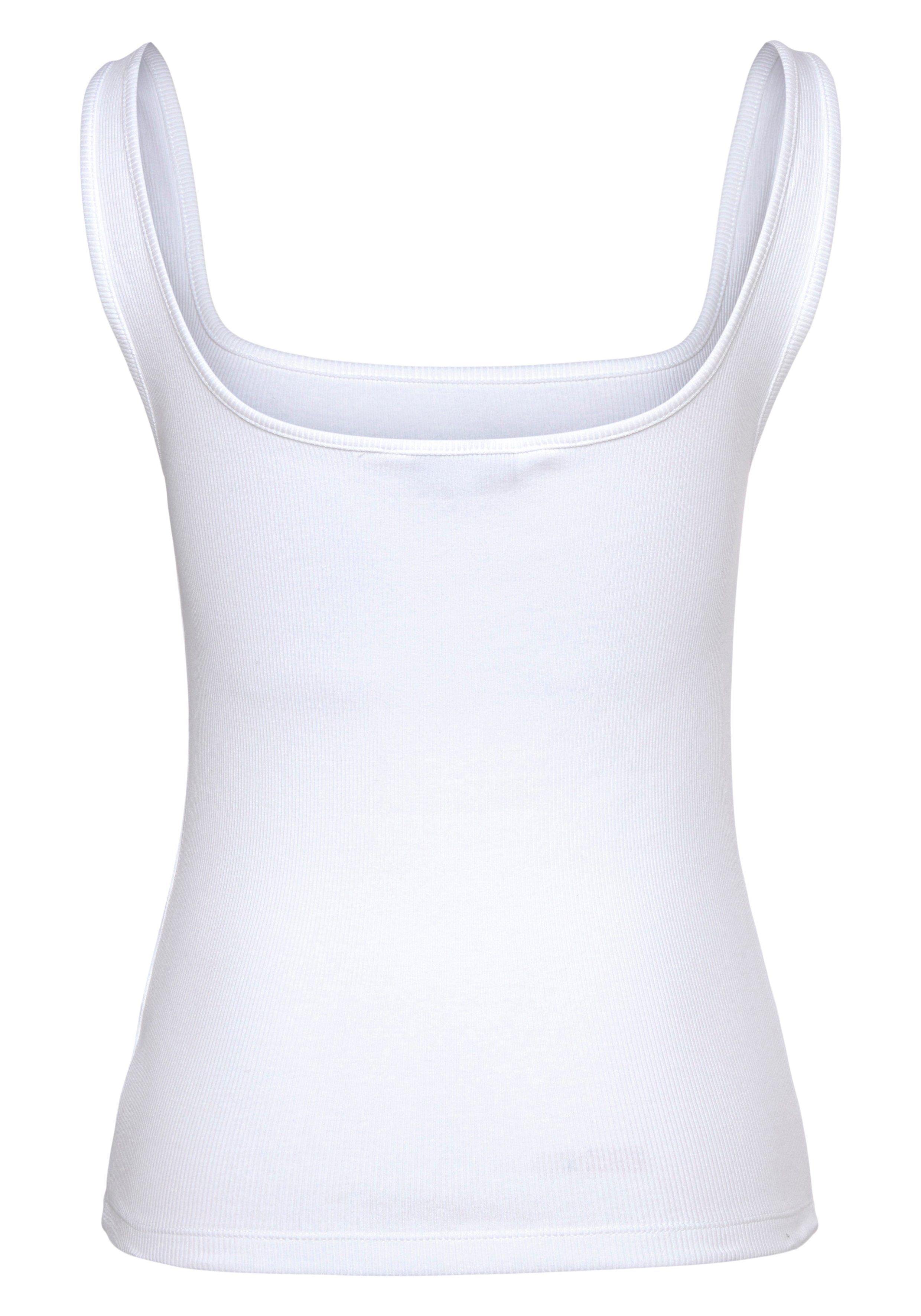 Calvin Klein Jeans Tanktop CK RIB TANK TOP mit eckigem Ausschnitt günstig online kaufen