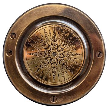 Aubaho Kompass Kompass Maritim Schiff Dekoration Navigation Glas Messing Antik-Stil R