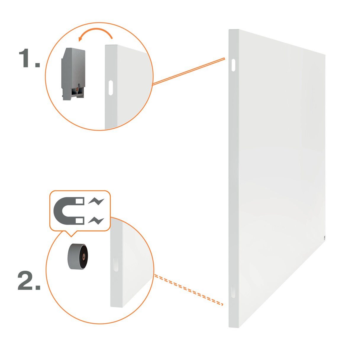 NOBO Magnettafel Whiteboard Infinity Stahl 120x90cm weiß