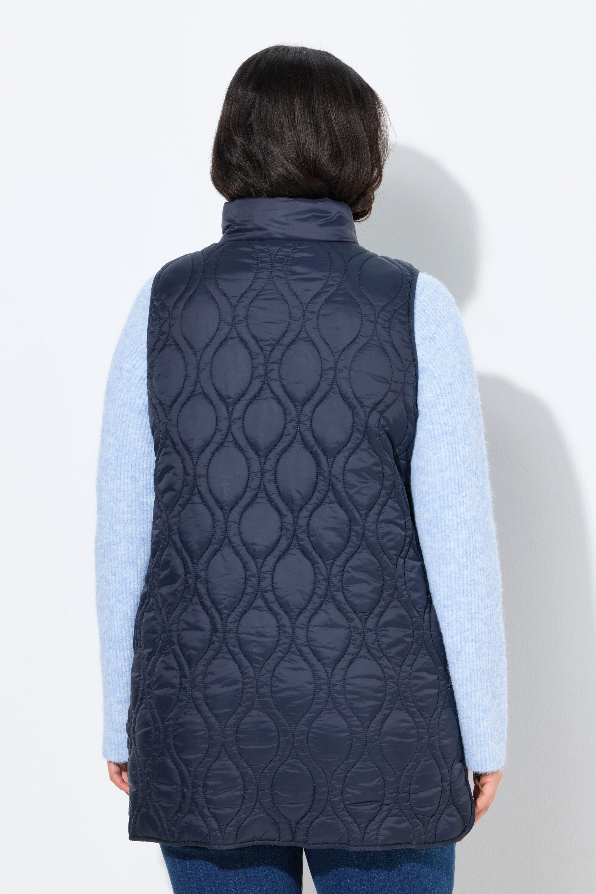 Ulla Popken Steppweste HYPRAR Steppweste A-Linie 2-Wege-Zipper recycelt