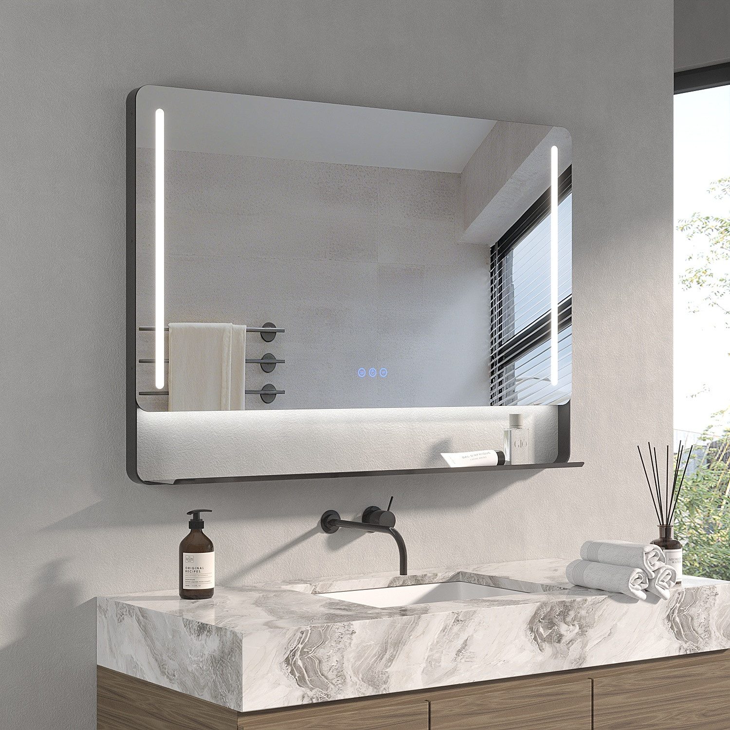 AQUABATOS Badspiegel Badspiegel mit LED Beleuchtung günstig online kaufen