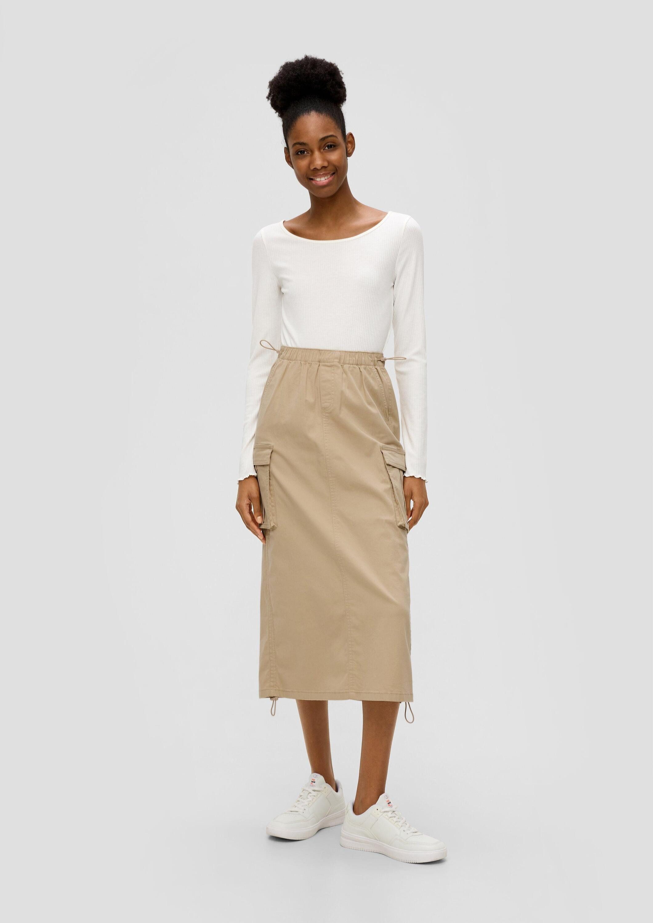 QS Midirock Rock Midi-Rock mit Cargotaschen