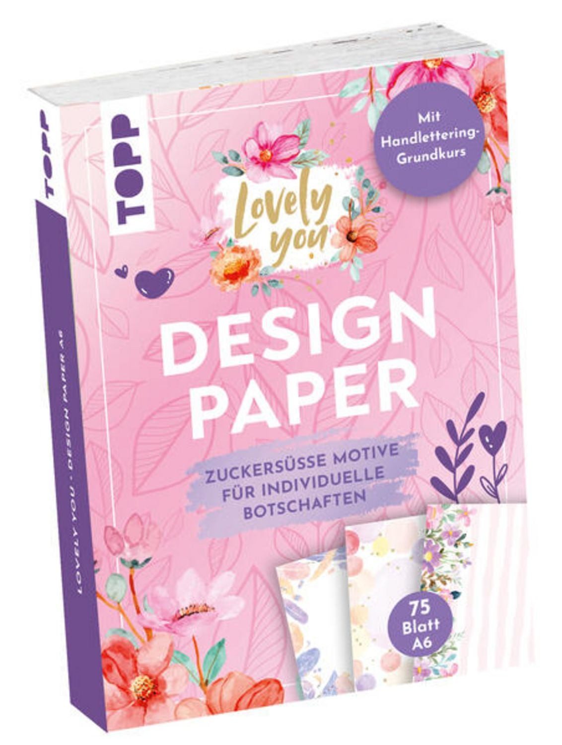 Briefpapier Design Paper A6 Lovely You. Mit Handlettering-Grundkurs