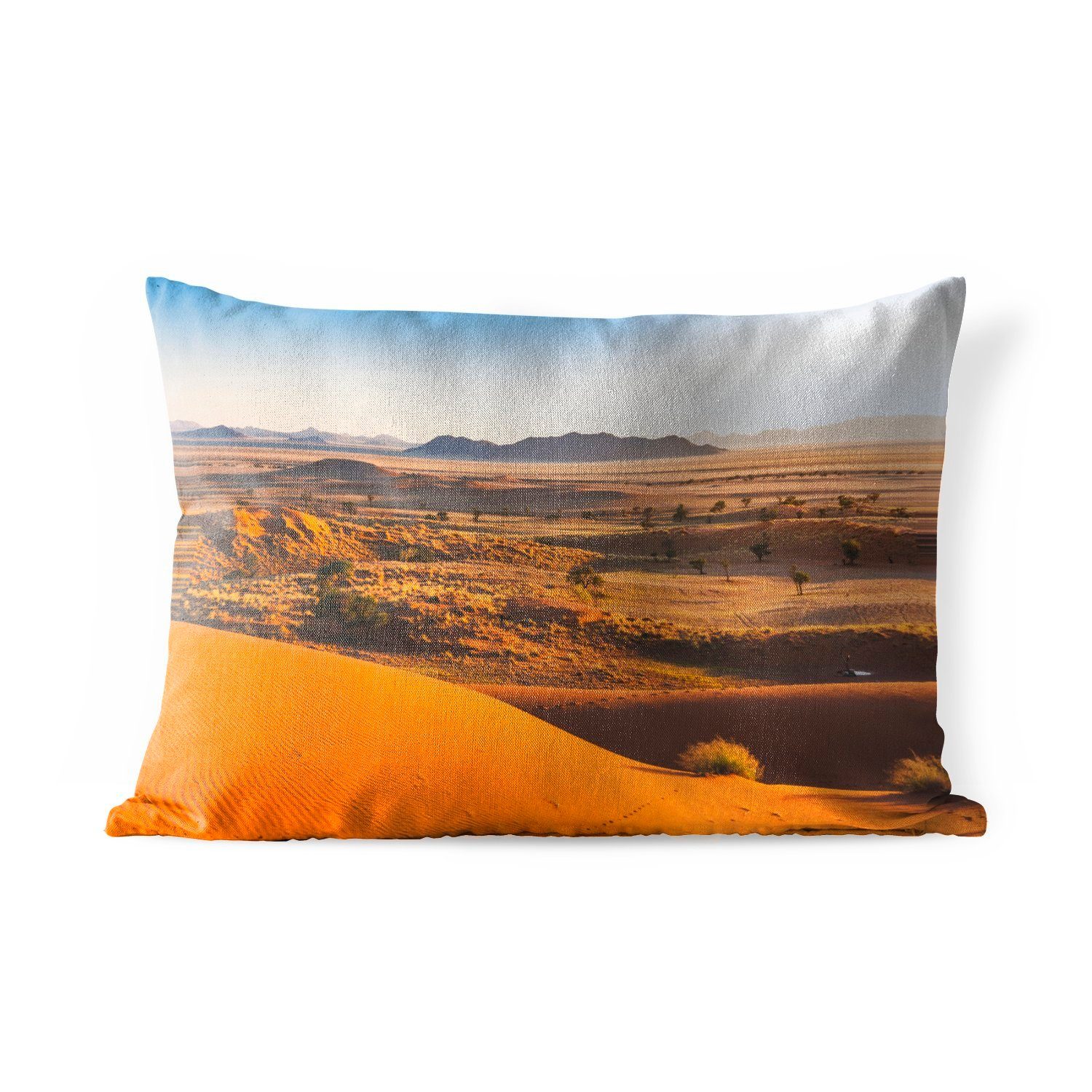MuchoWow Dekokissen Sonnenaufgang in der Outdoor-Dekorationskissen, Kissenhülle Polyester, Dekokissenbezug, Namib-Wüste Namibia, von