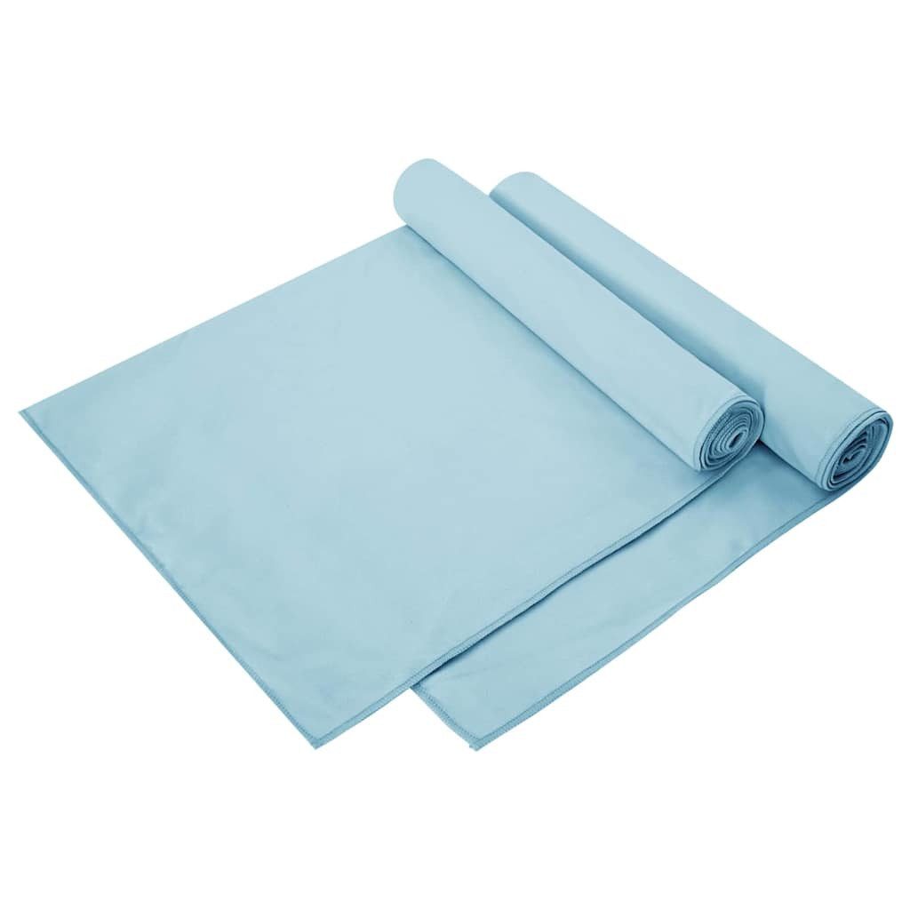 vidaXL Handtuch Sporthandtücher 2 stk. Blau 140 x 70 cm, Polyester und Polyamid (2-St)