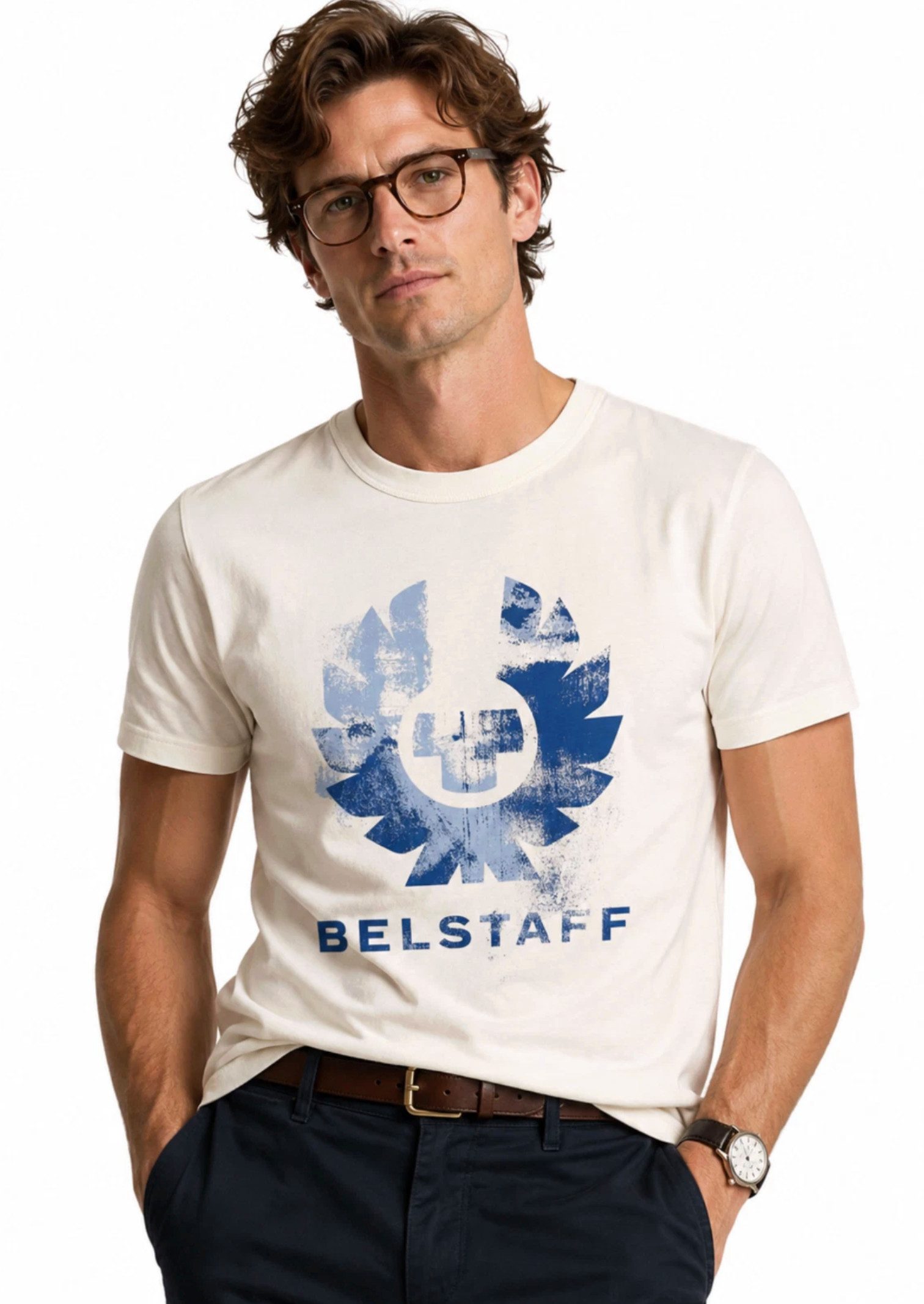 Belstaff T-Shirt London Retro Blur Phoenix Logo Regular Cut Phoenix-Logo mit Belstaff Schriftzug im Spray-Effekt – Bild 5 von 5