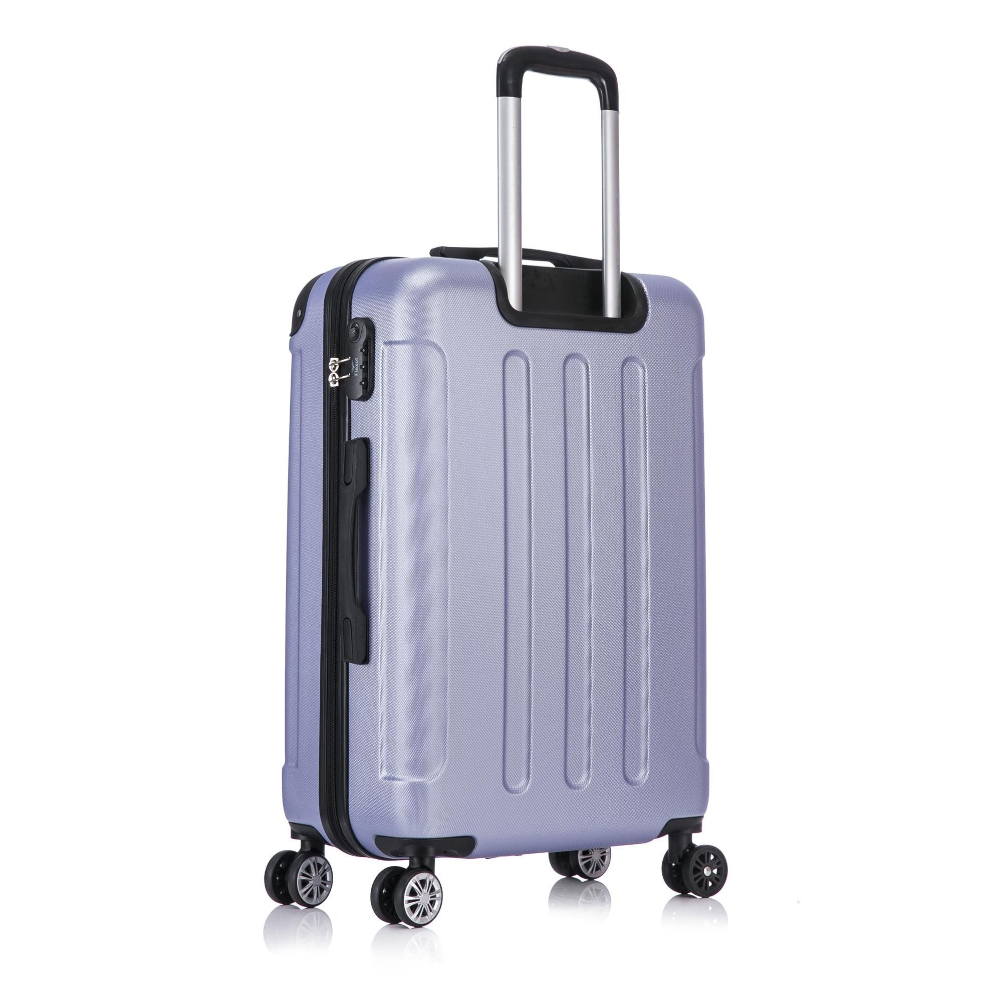 Flexot Hartschalen-Trolley F-2045 Kofferset, 360° Rollen, robuster Reisekoffer, Bordcase, 4 Rollen, Robuster und moderner Koffer mit vier 360° Rollen und Zahlen – Bild 5 von 5