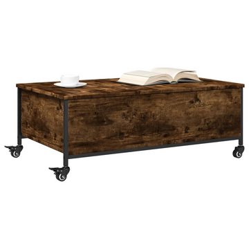 vidaXL Couchtisch Couchtisch mit Rollen Räuchereiche 91x55x34 cm Holzwerkstoff (1-St)