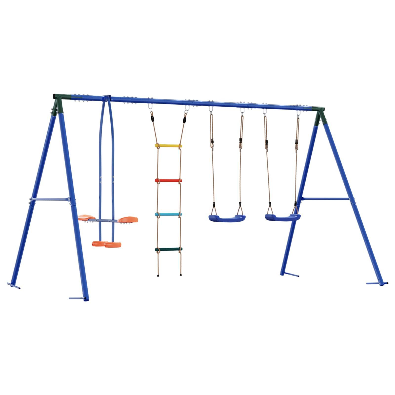 vidaXL Spielturm Outdoor Schaukelset Mehrfarbig Stahl und PE