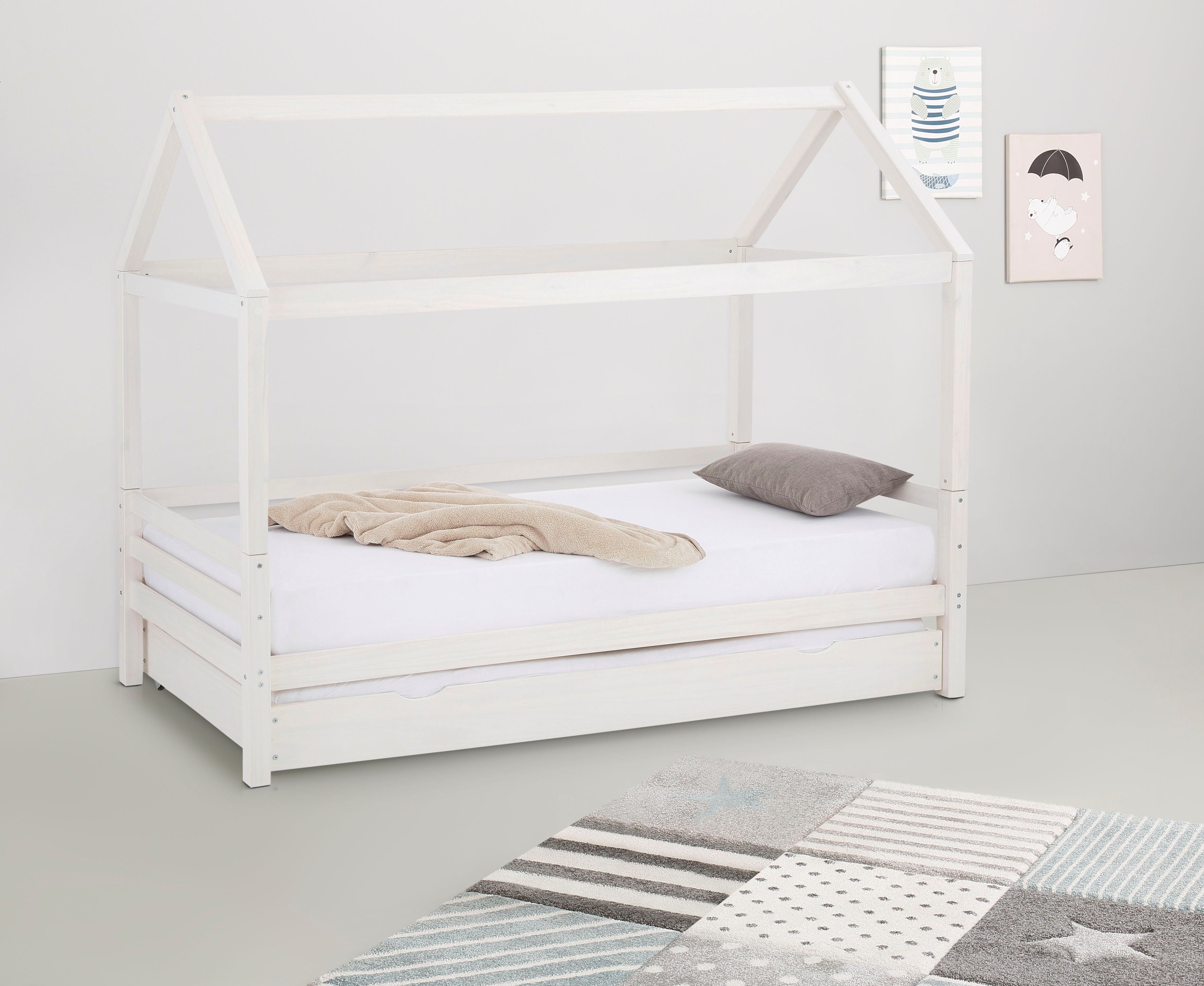 Lüttenhütt Kinderbett Alpi, inklusive Bettschubkasten und günstig online kaufen