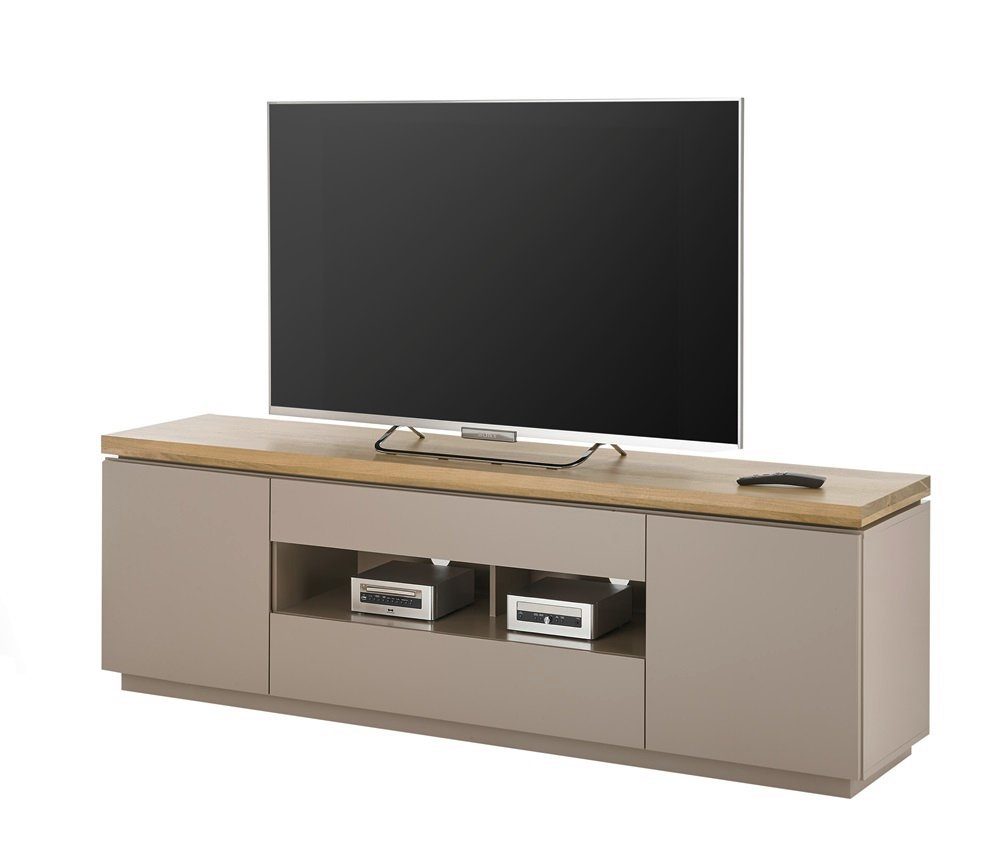 MCA furniture Lowboard TV-Board Palamos, Akazie massiv, warmgrau, 200x57x40