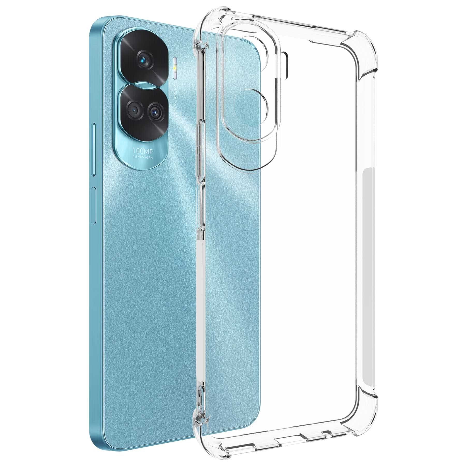 mtb more energy Smartphone-Hülle Clear Armor Case für Honor 90 Lite 5G (6.7), Transparente TPU Schutzhülle Case Backcover mit Anti-Shock Verstärkung