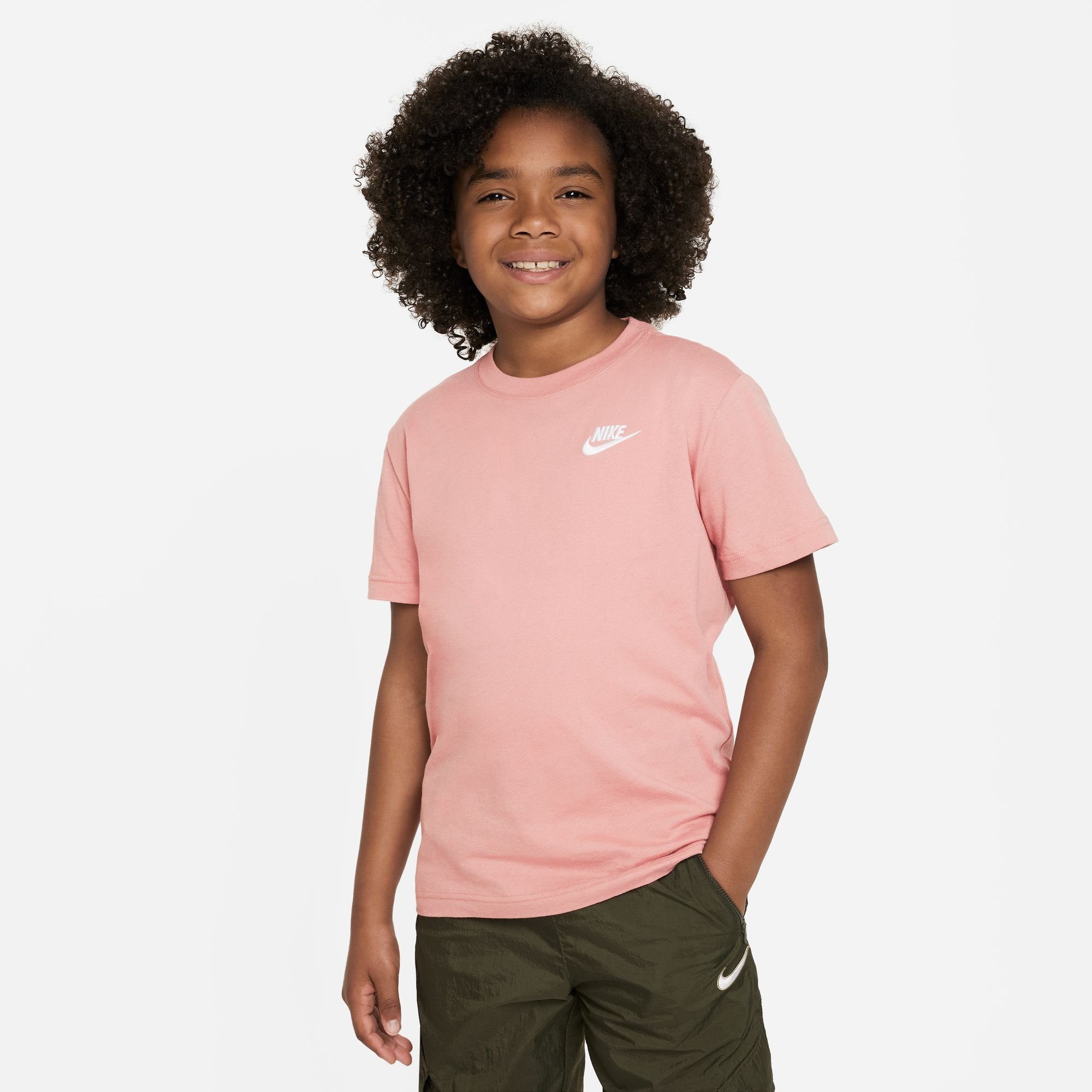 RED BIG KIDS' (GIRLS) Nike T-Shirt STARDUST Sportswear T-SHIRT
