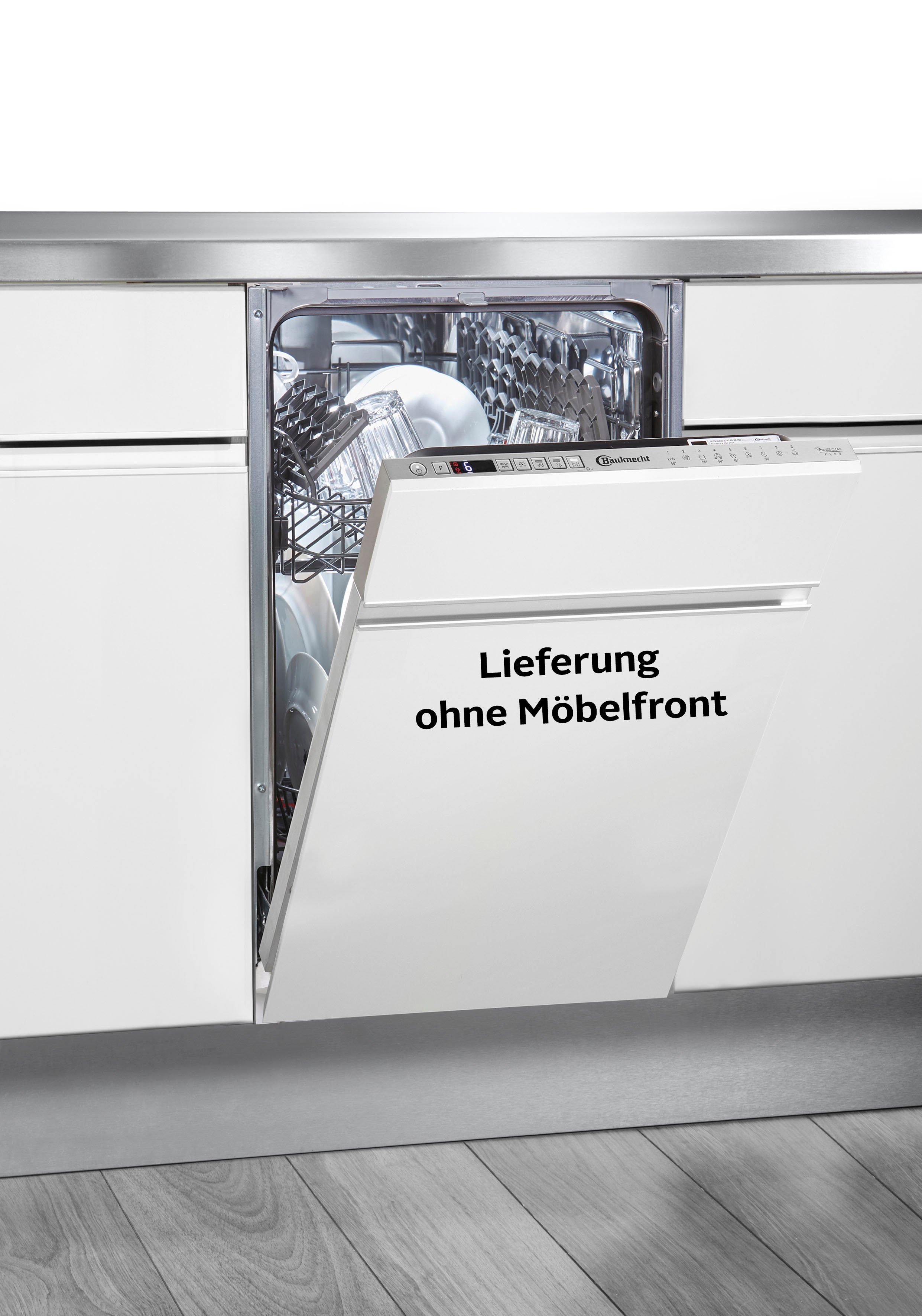 BAUKNECHT vollintegrierbarer Geschirrspüler BSIO 3T223 PE X (2), 10 Maßgedecke, PowerClean Hochdruckdüsen – reinigt hartnäckigste Verschmutzungen