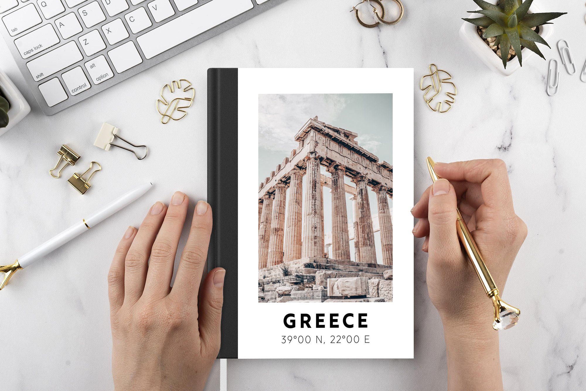 Haushaltsbuch Notizheft, Seiten, Merkzettel, Journal, Parthenon, Athen Tagebuch, Notizbuch A5, - Griechenland - MuchoWow 98