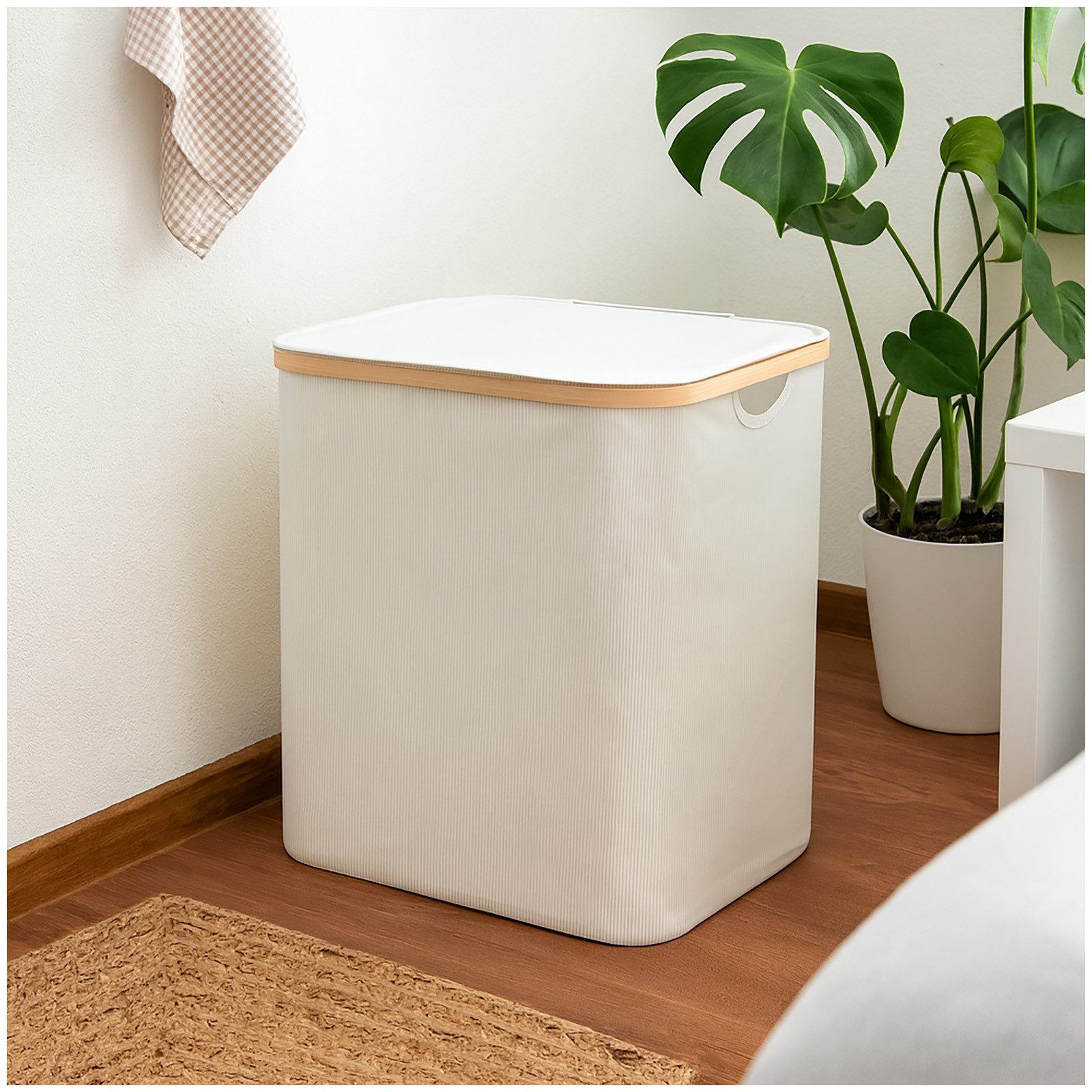 HTI-Living Wäschetonne Wäschekorb Eckig mit Deckel Ilian (Stück, 1 St., 1 W günstig online kaufen