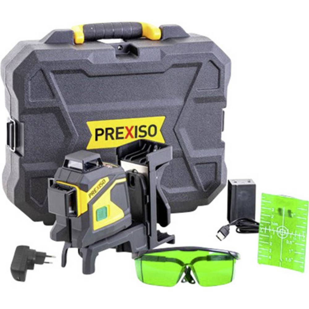 PREXISO Nivellierkeil 360°-Linienlaser grüner Laser, inkl. 360° Laser, inkl. Akku, inkl. Box