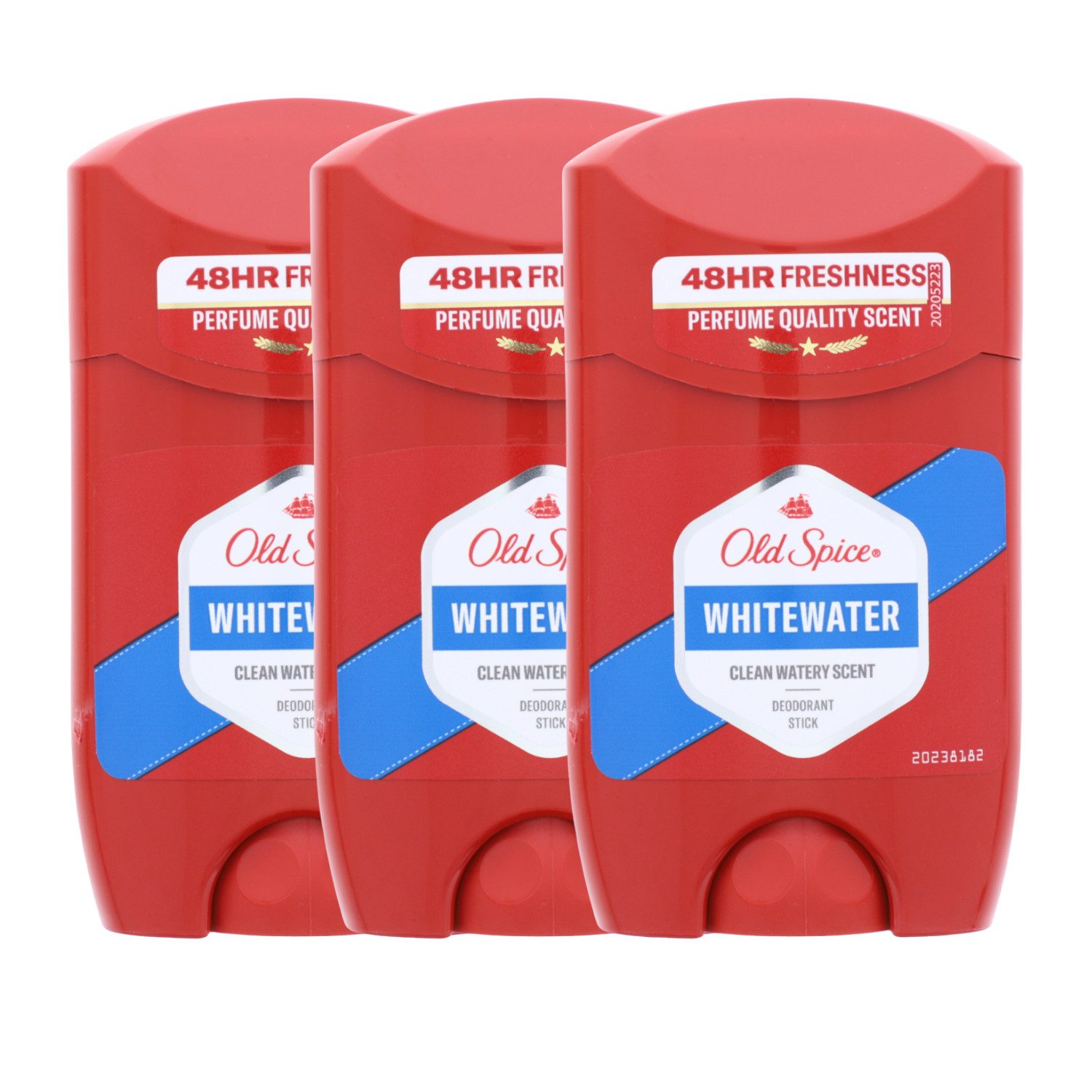 Old Spice Deo-Roller 3 x Old Spice Whitewater Дезодорантыtick für Männer je 50ml 48H Frische & Sch