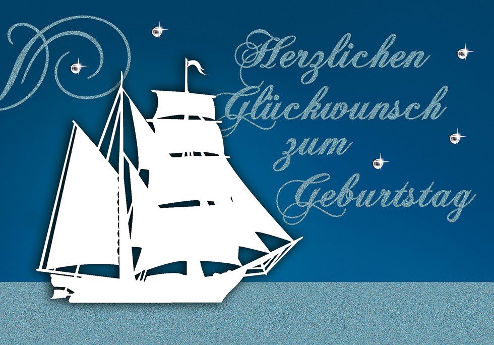 Grußkarten Geburtstag Glückwunschkarte im Format 115x17cm mit Umschlag uniq162