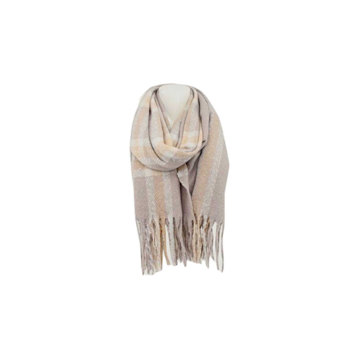 VewoTex Schal Winter Damen Schal » Winterschal kariert » Cashmera Soft, (Einzelner Schal, 1-St. Kein Set), Damenschal » Fransenschal 180 x 65 cm