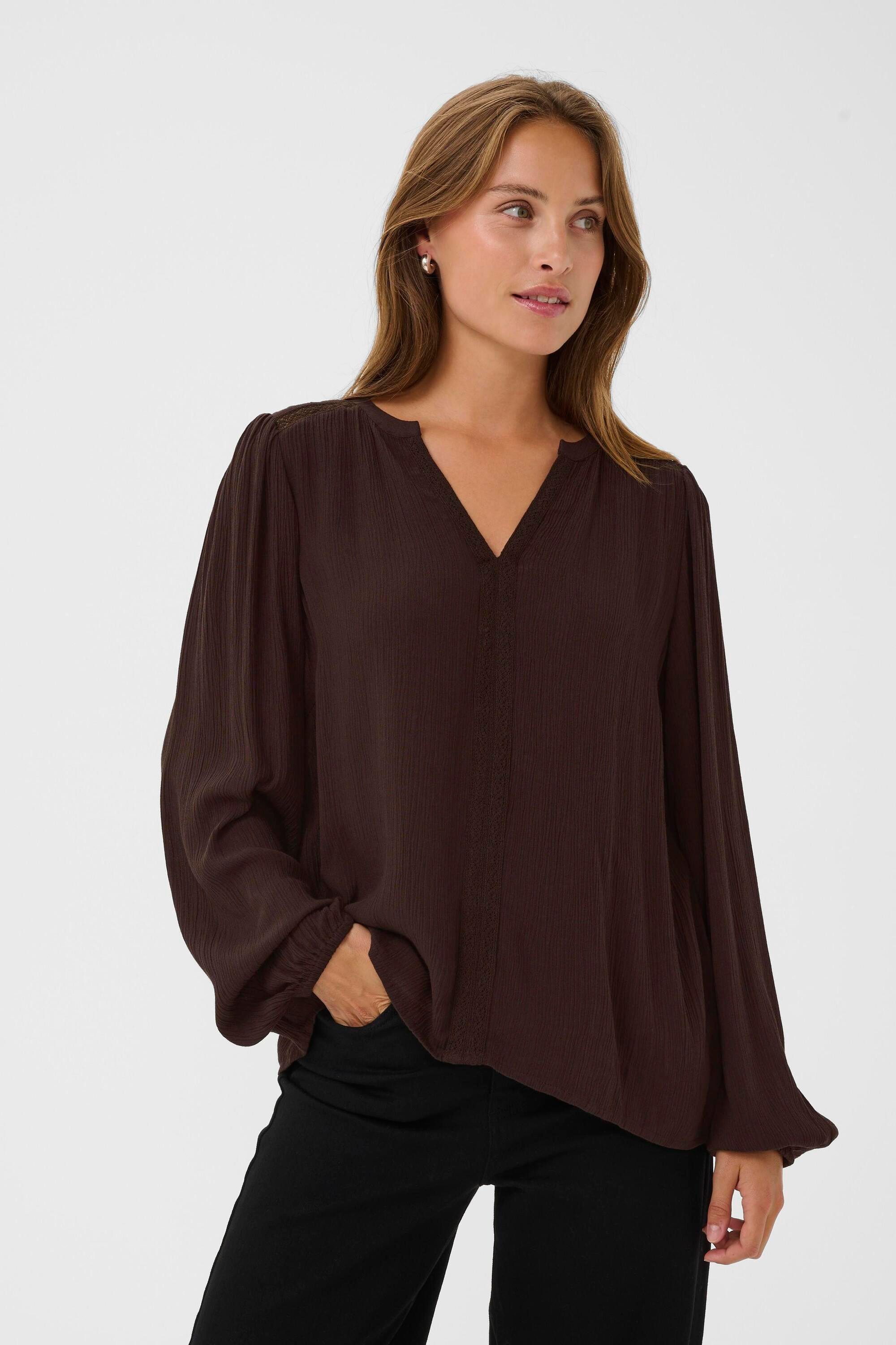 KAFFE Langarmbluse Langarm-Bluse KAstine günstig online kaufen