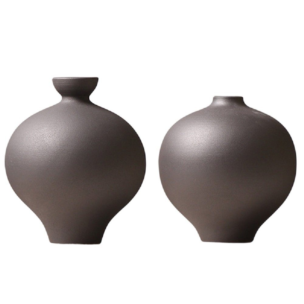 RAIKOU Dekovase 2er-Set Tischvase Blumenvasen Bauchvasen günstig online kaufen
