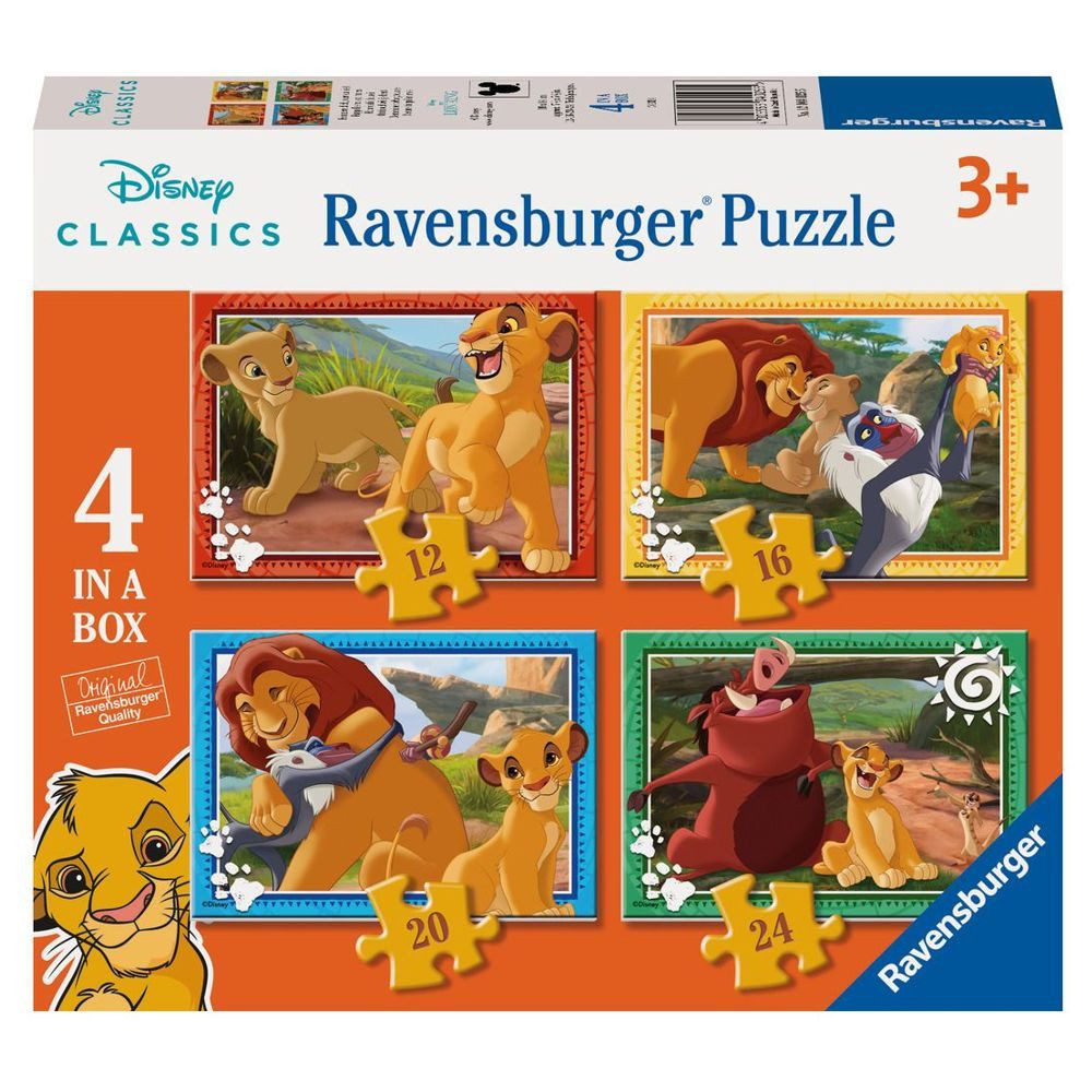 Ravensburger Puzzle Kinder Puzzle-Box 4 in 1 Ravensburger Disney König der günstig online kaufen