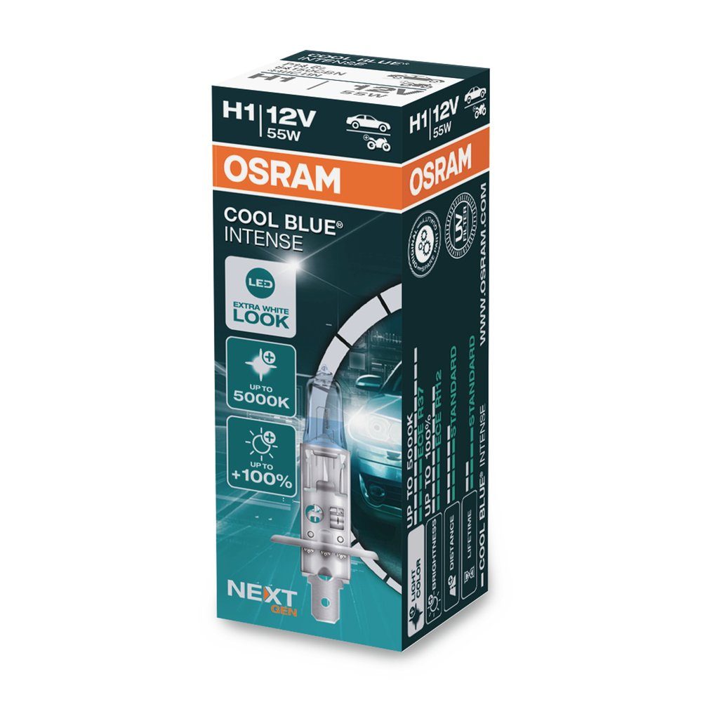 Osram KFZ-Ersatzleuchte Osram Automotive 64150CBN Halogen Leuchtmittel COOL BLUE® INTENSE H1 5