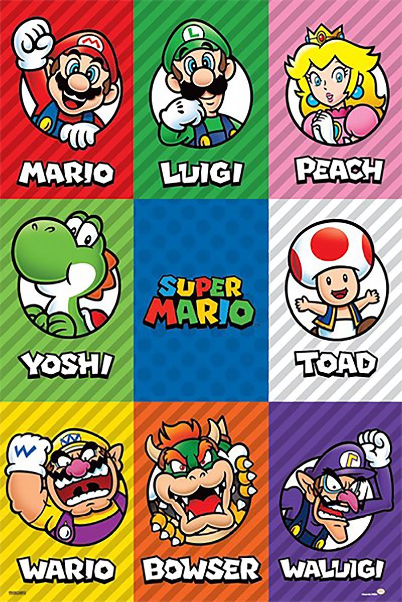 PYRAMID Poster Super Mario Poster Characters 61 x 91,5 cm