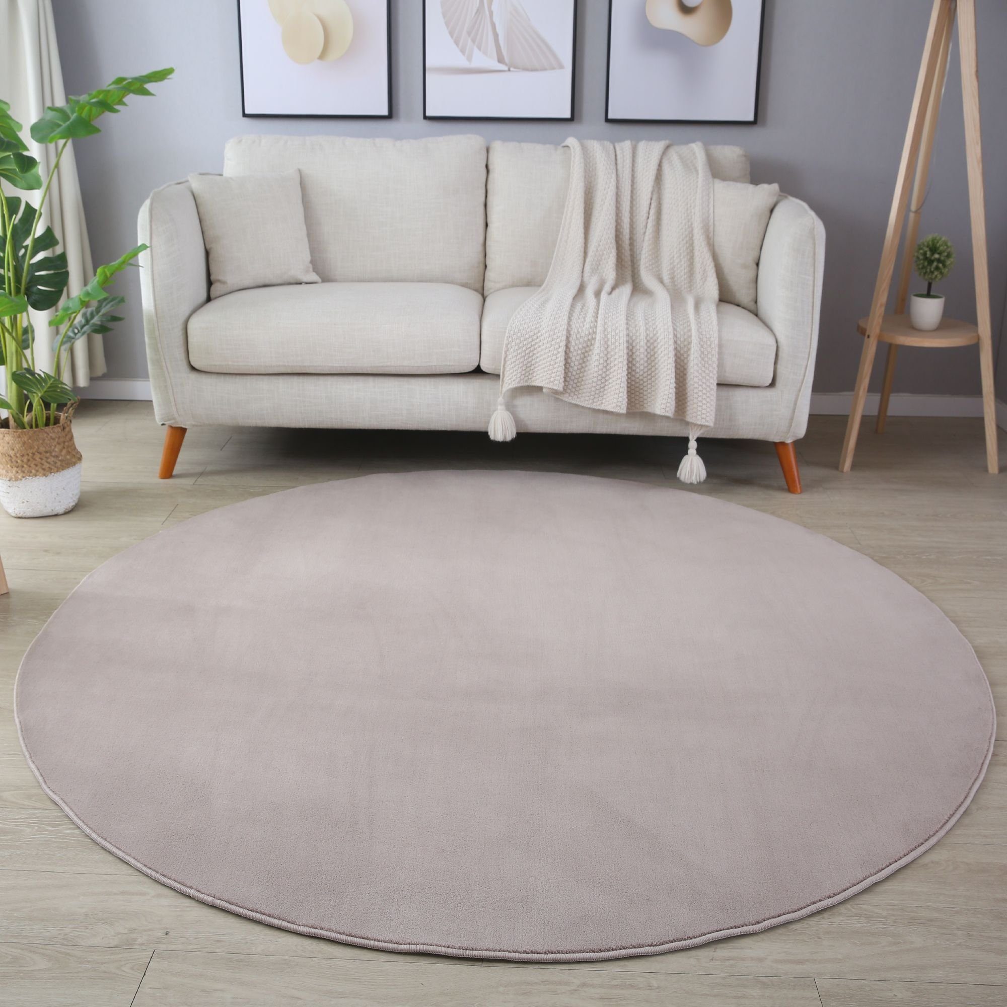 Homtex Teppich, Ø 120 cm Rund, günstig online kaufen