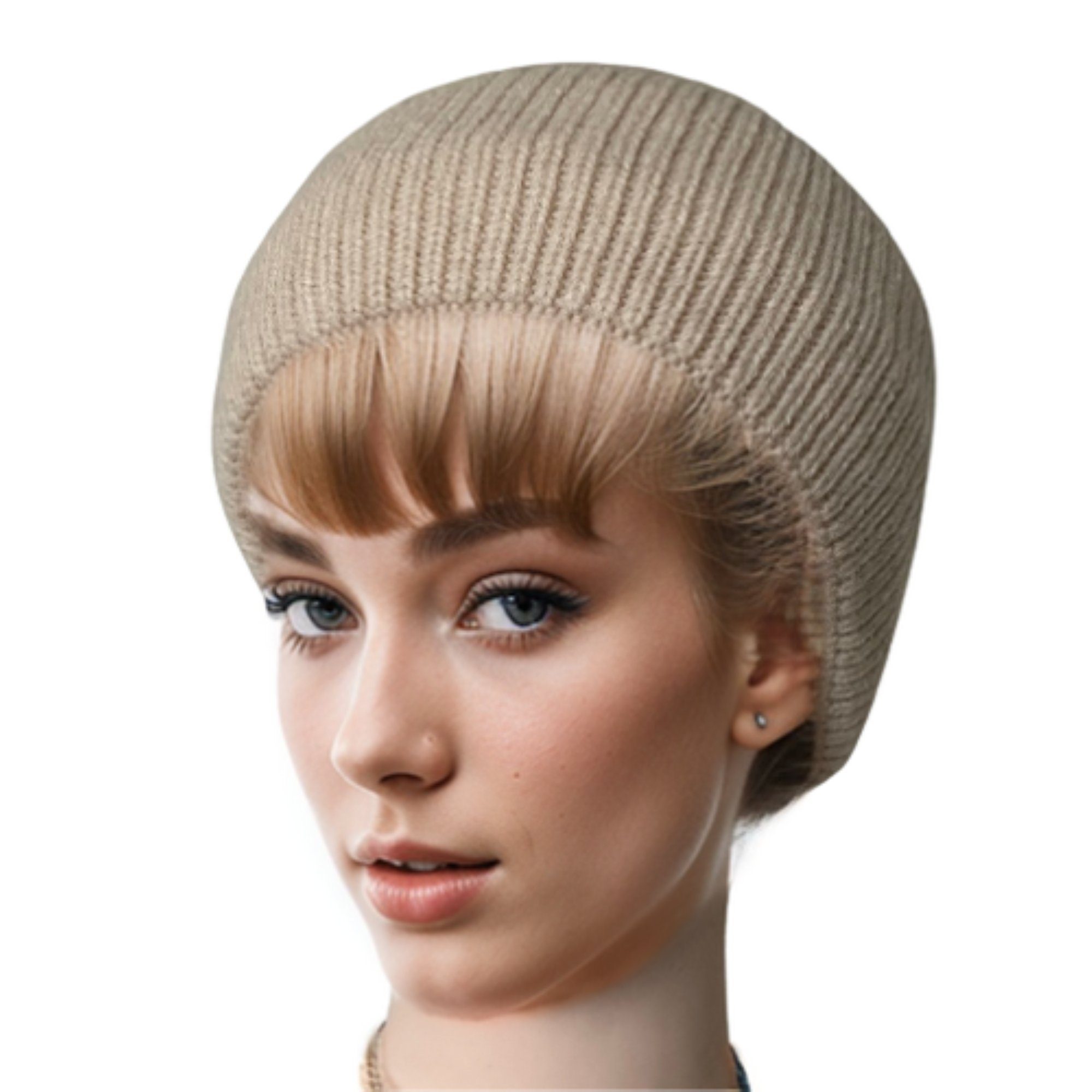 Beige (Damen Damen Design,unisex Kuschelig Beanie Warm Bequem Mütze FadenWelt Strickmütze Wintermütze, Wintermützen für Strickmütze) klassisches